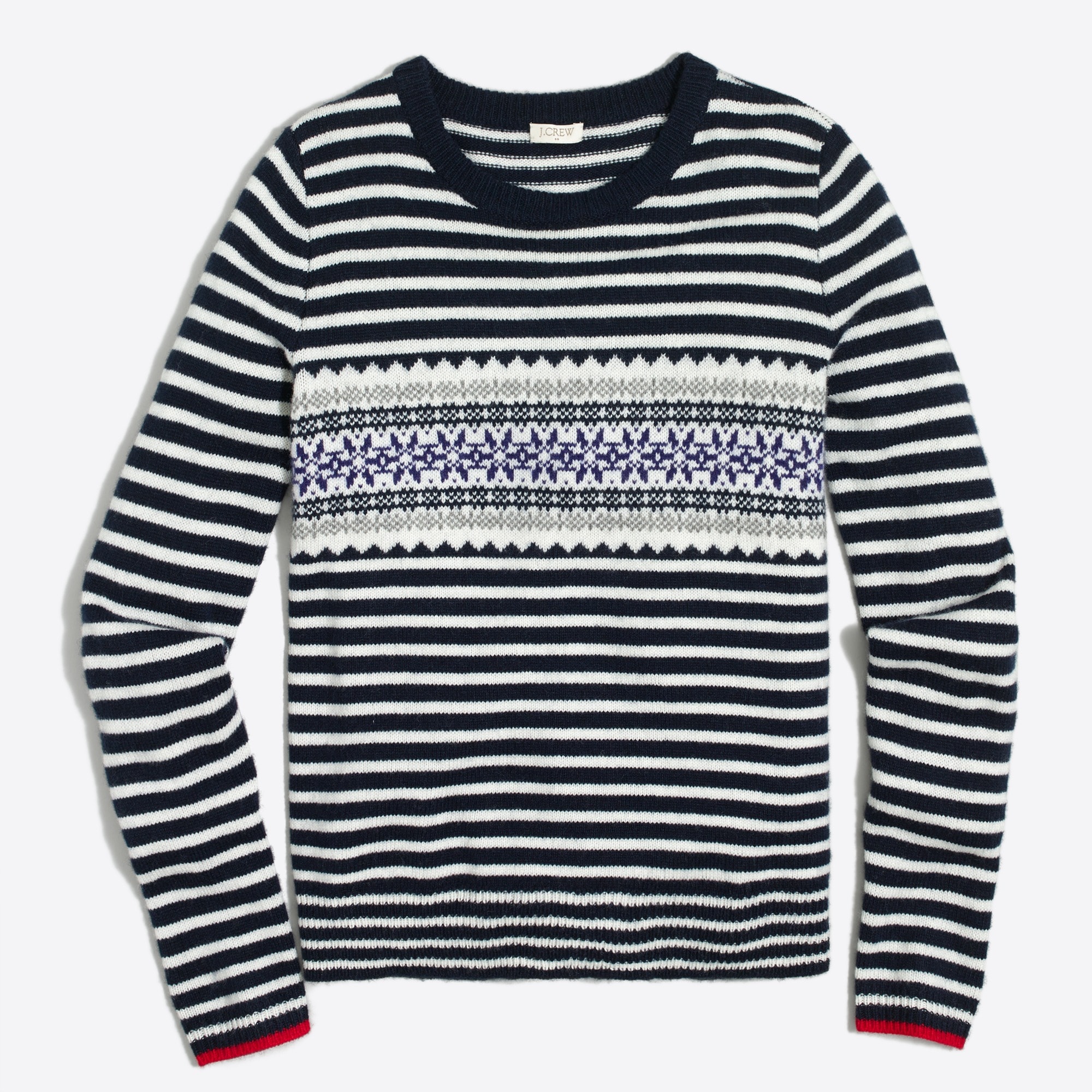 J.Crew Factory: Striped Fair Isle Sweater