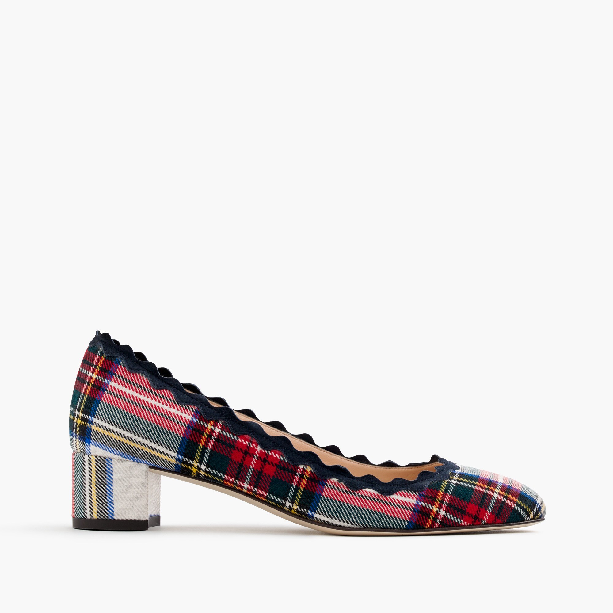 plaid womens heels