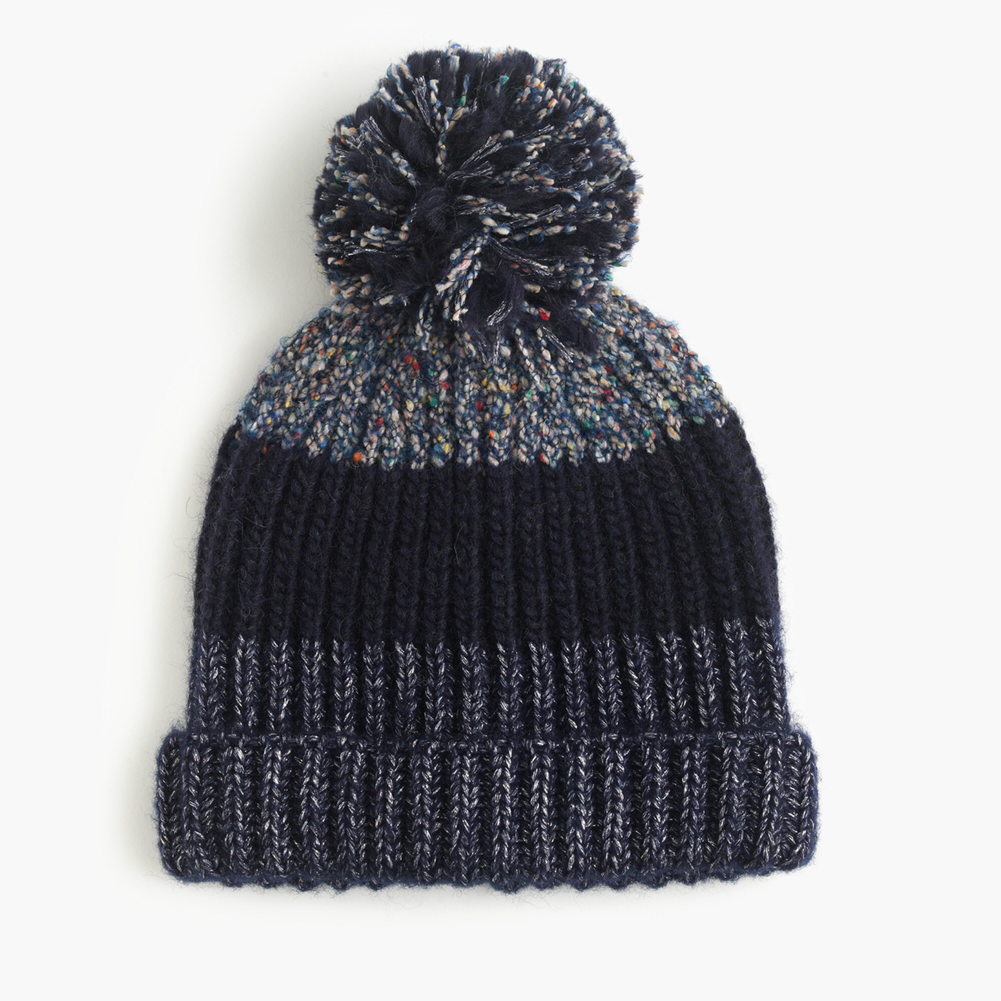 Italian wool-blend striped hat
