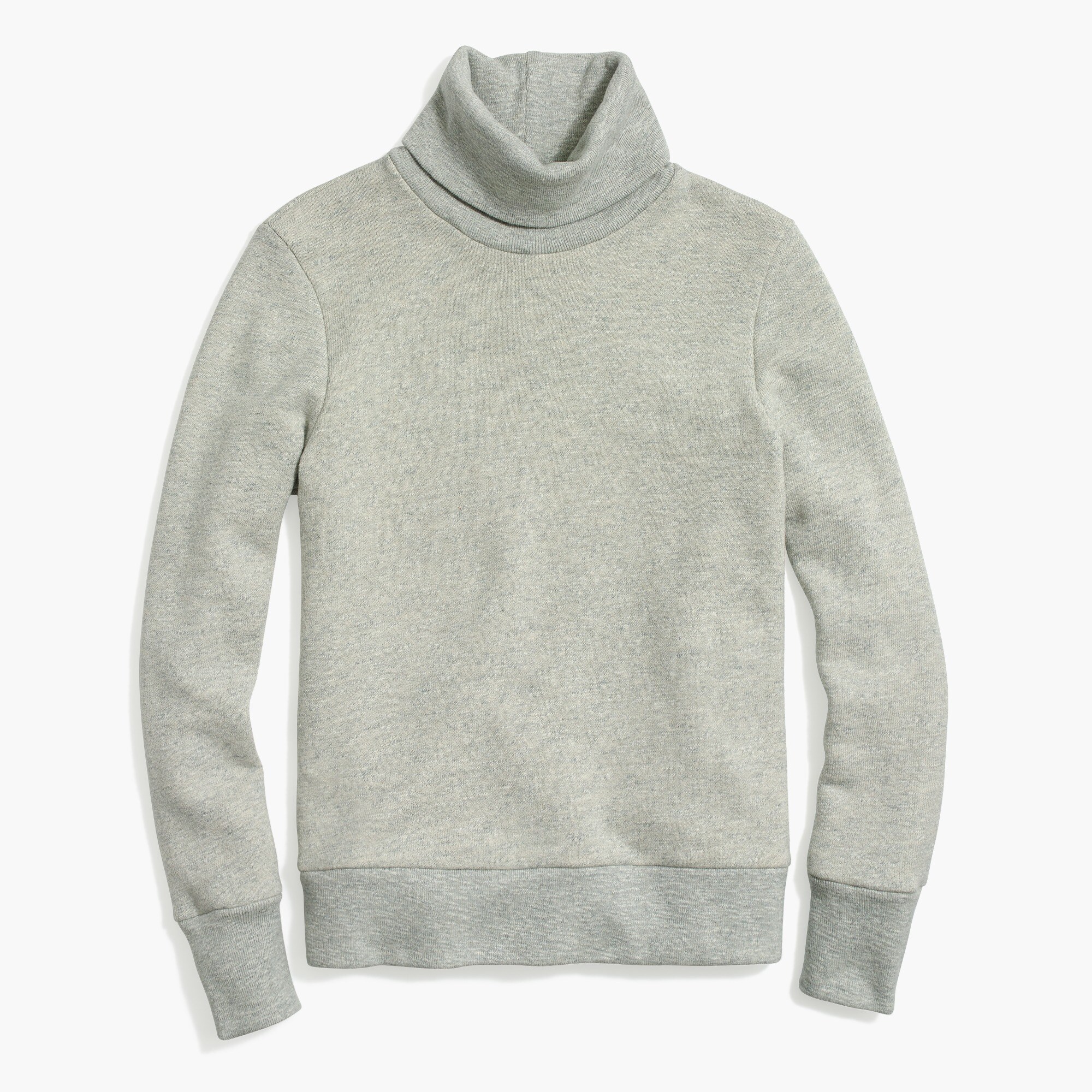 relaxed heather turtleneck sweatshirt for women
