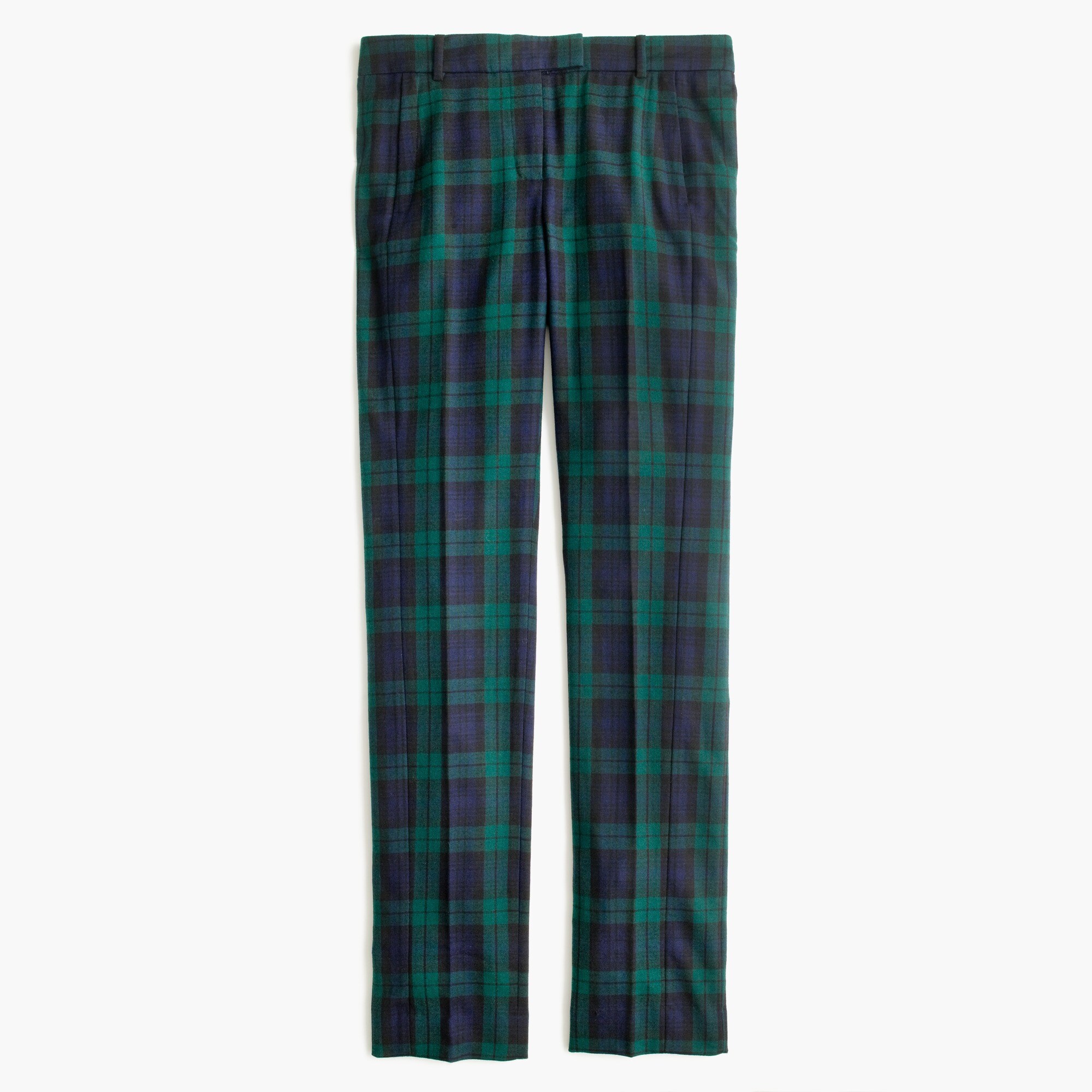 Petite Cropped Maddie Pant In Black Watch BiStretch Wool Women's