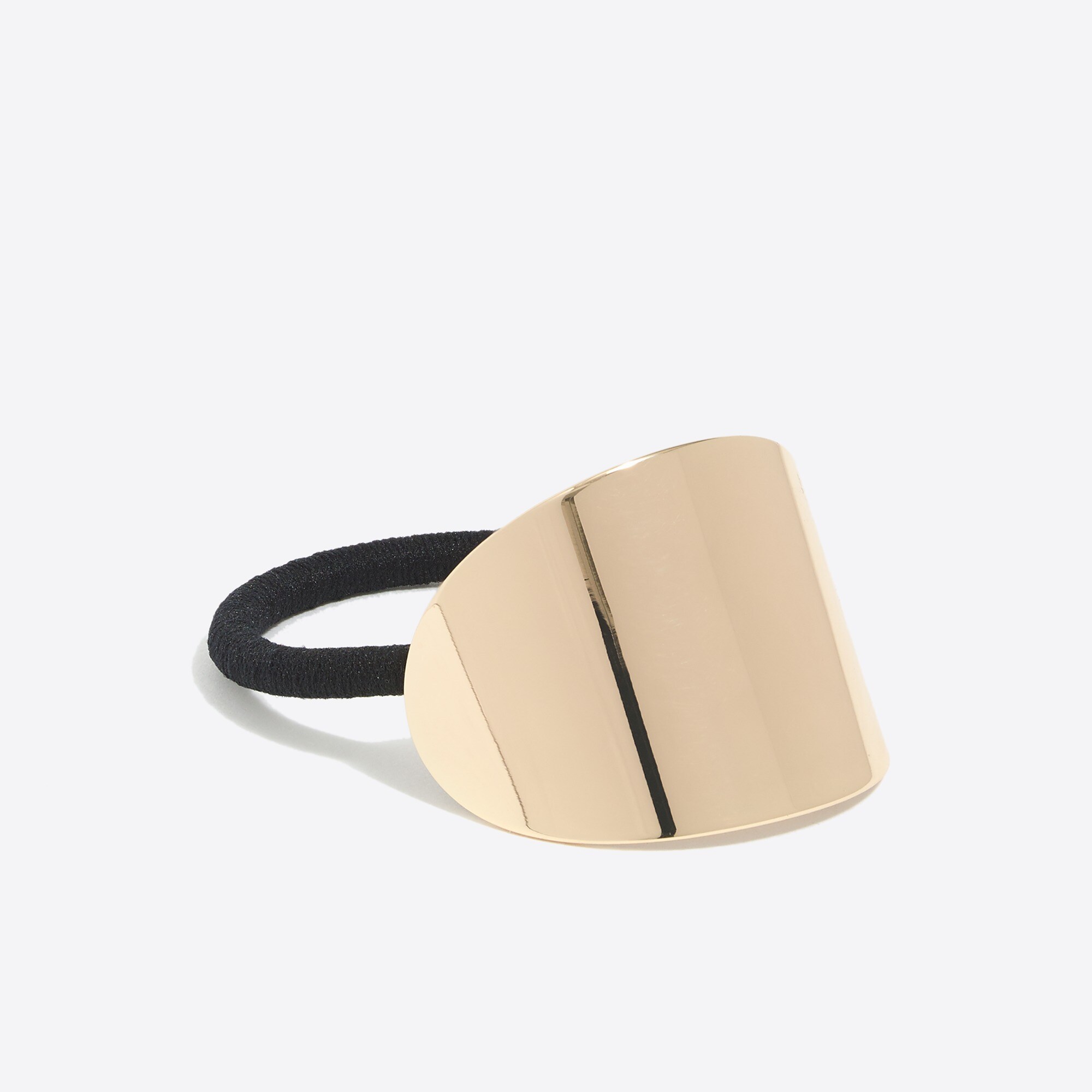 Curved metal hair elastic