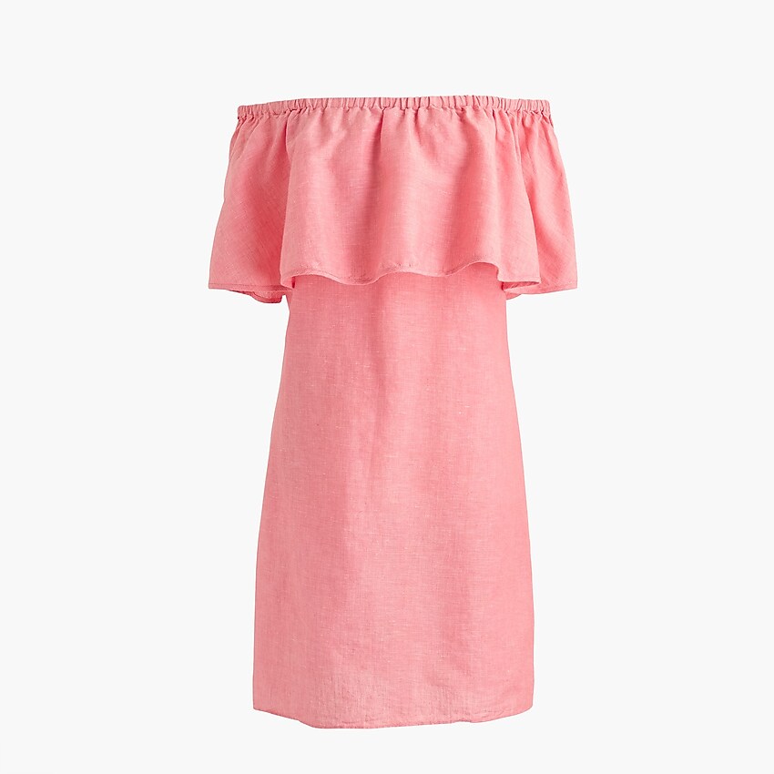 j.crew: off-the-shoulder dress for women, right side, view zoomed