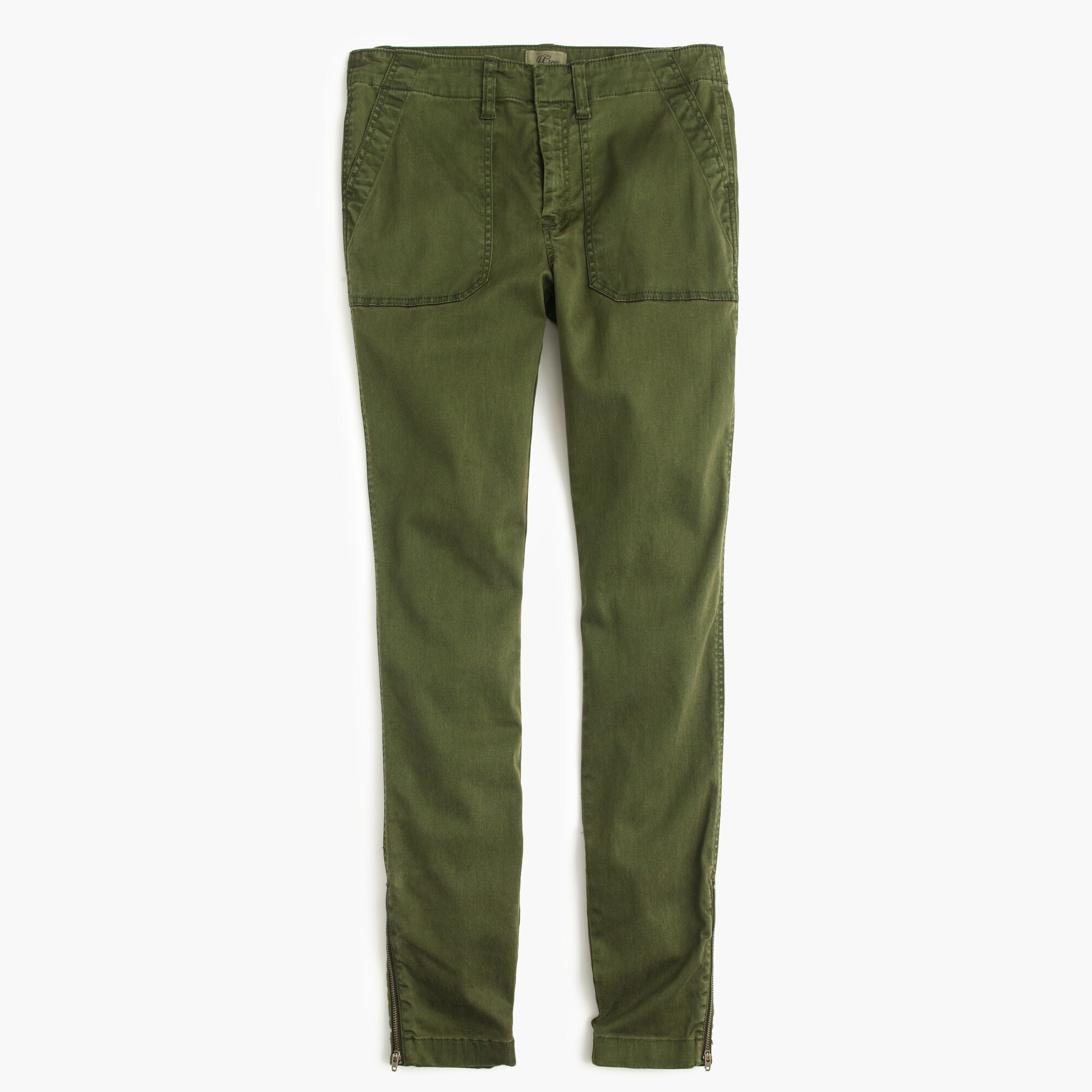 Skinny stretch cargo pant with zippers