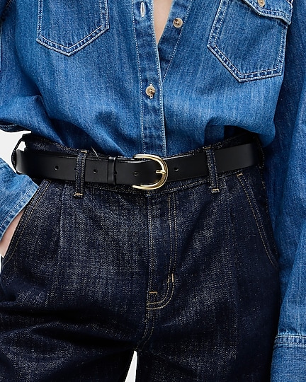j.crew: classic belt in italian leather for women