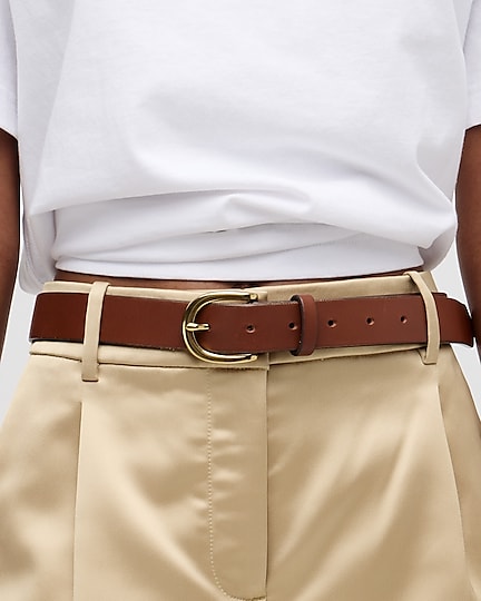 j.crew: classic belt in italian leather for women