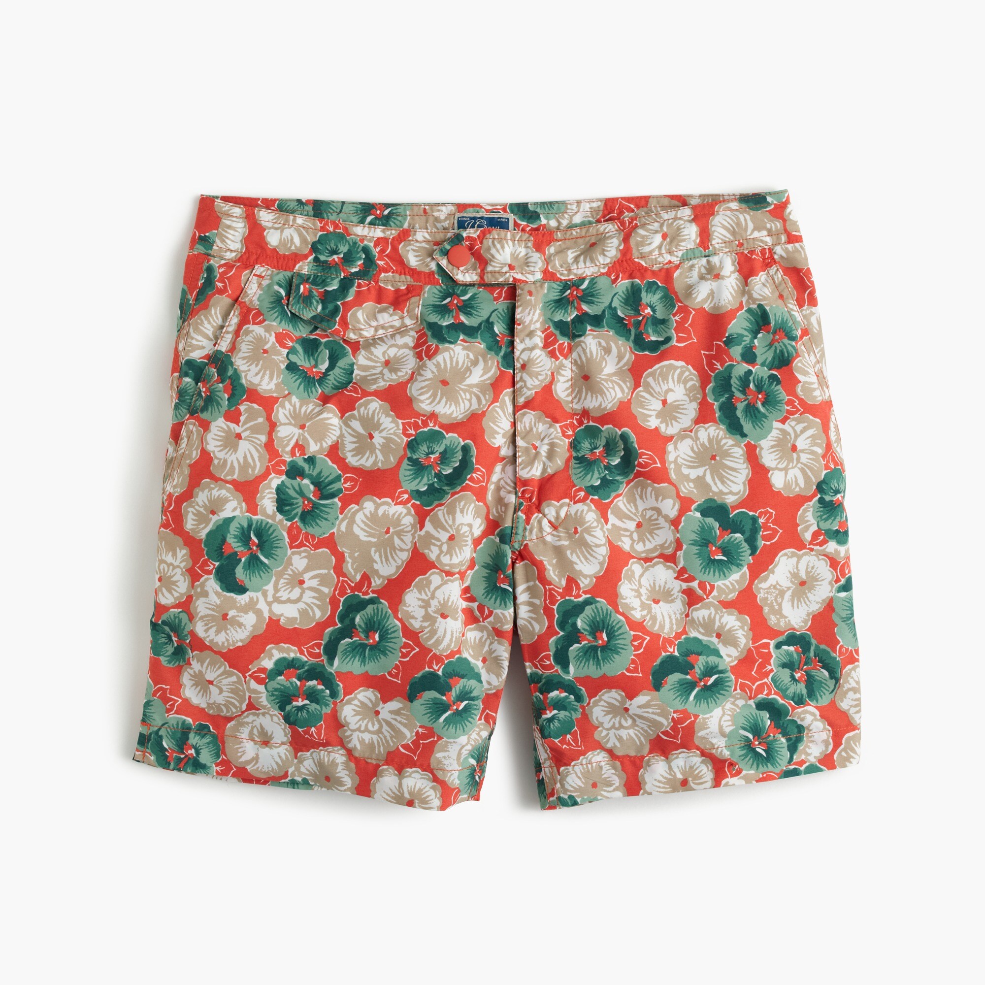 6.5" Tab Swim Short In Evening Floral Men's Swim J.Crew