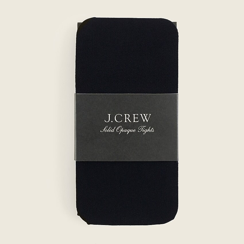 j.crew: solid opaque tights for women, right side, view zoomed