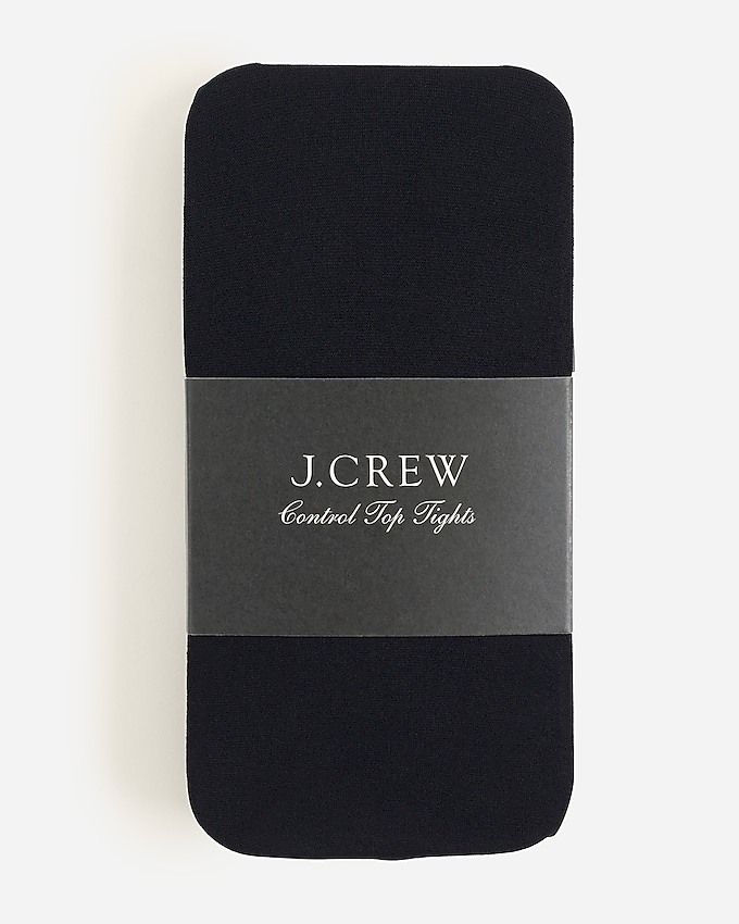 j.crew: control-top opaque tights for women, right side, view zoomed