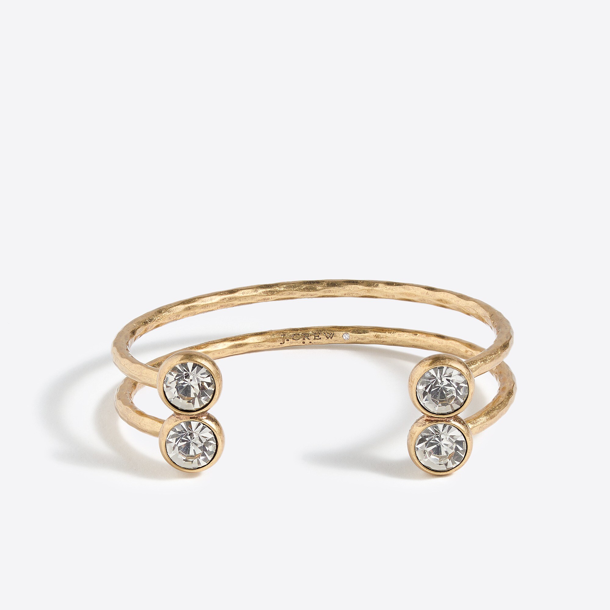 Double crystal cuff bracelet