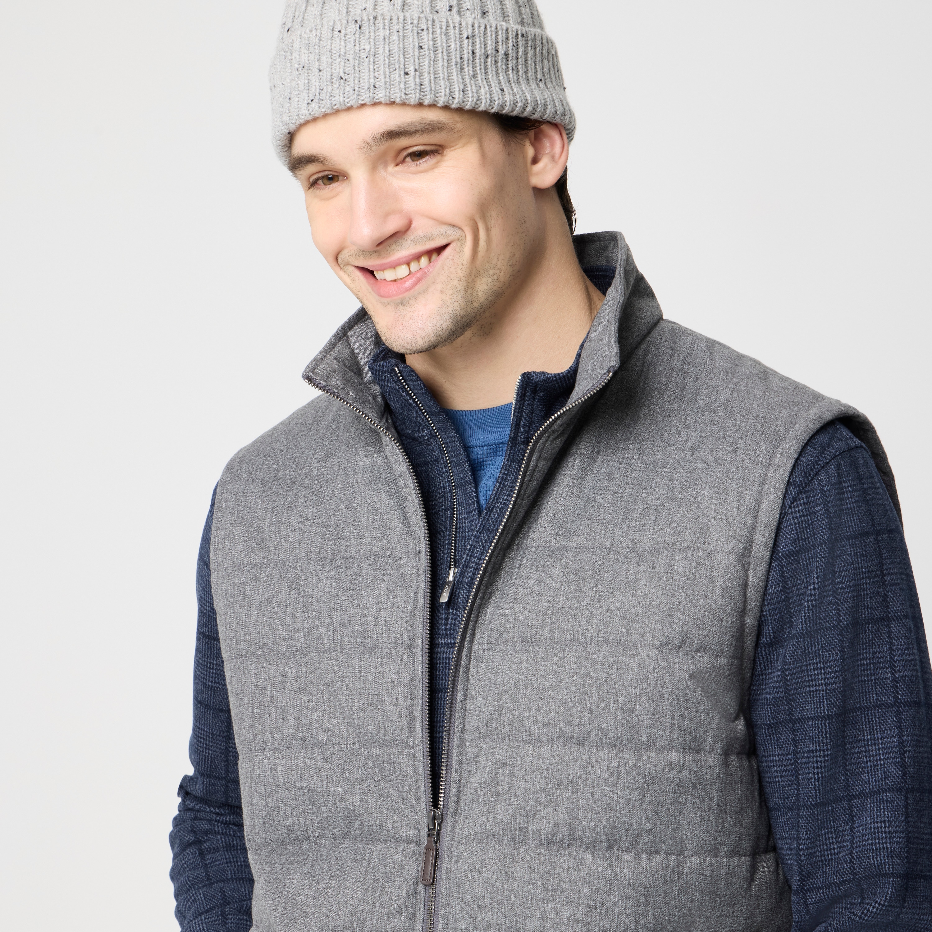 Quilted zip-up vest