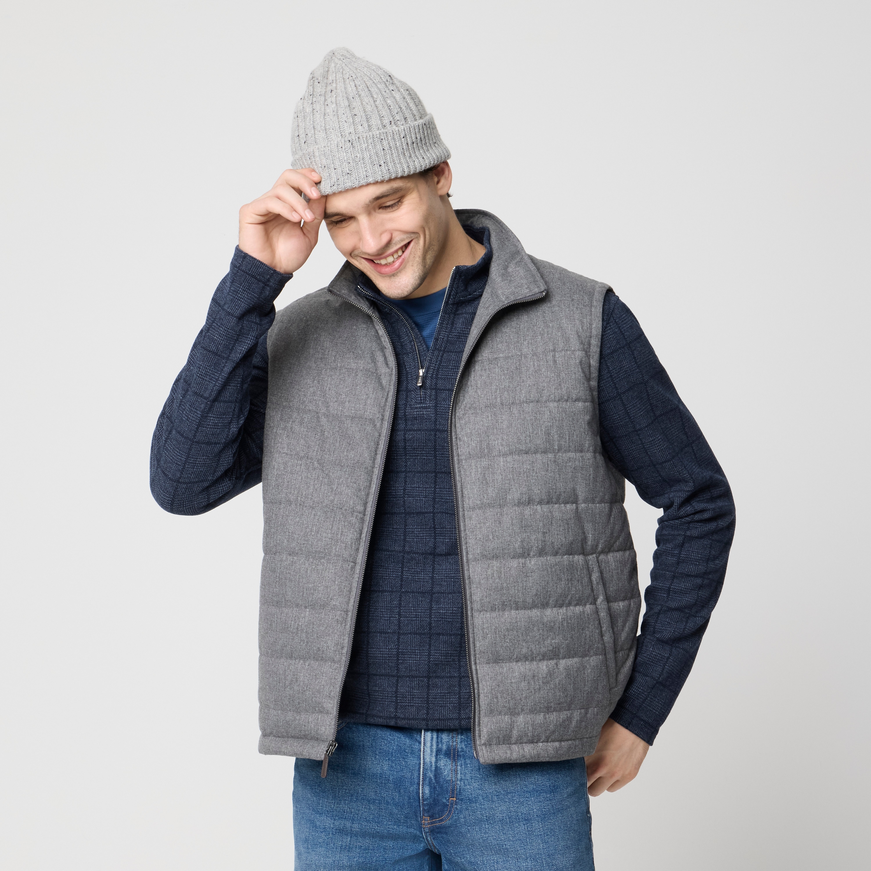 Quilted zip-up vest