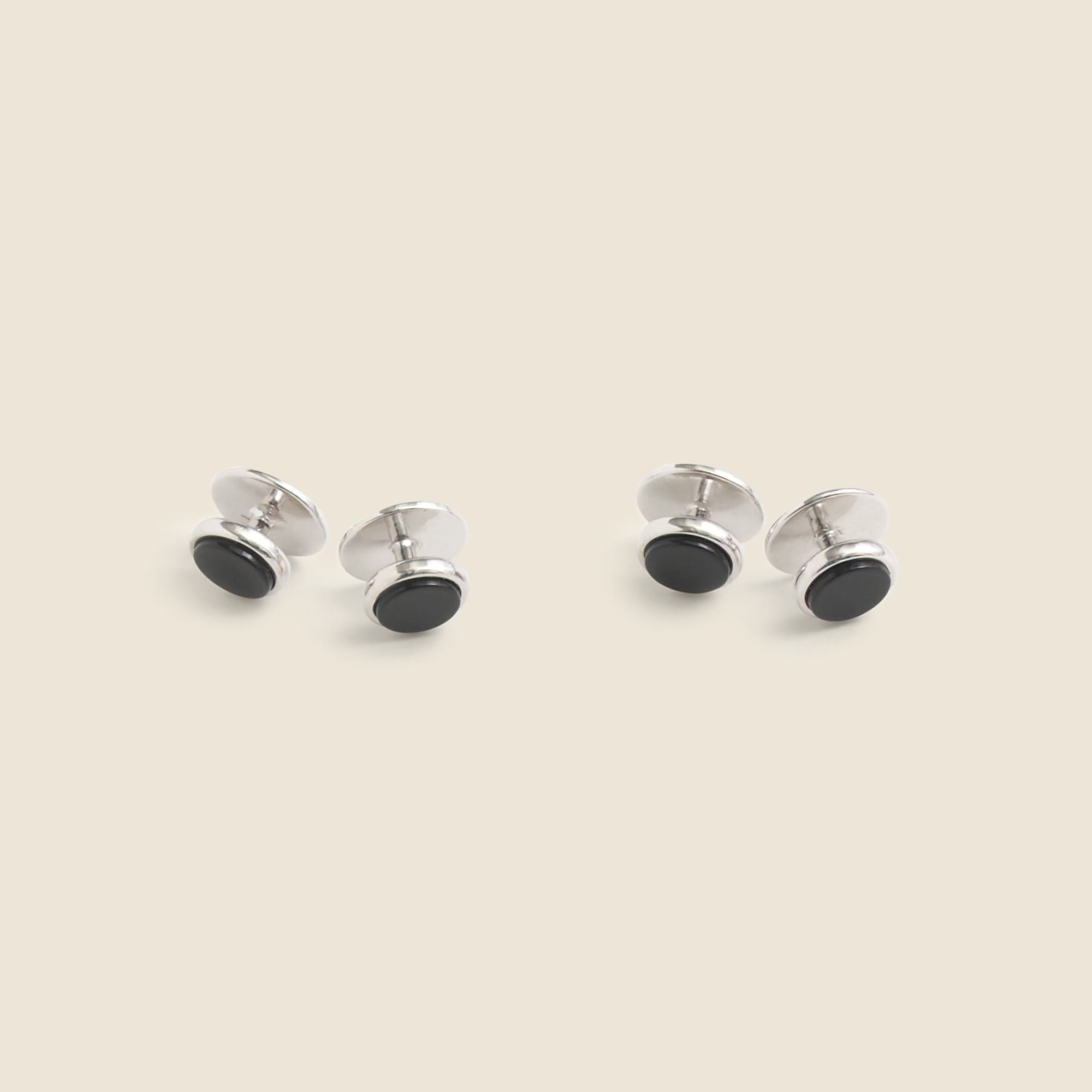 Men's Black Onyx Cufflinks & Dress Stud Set