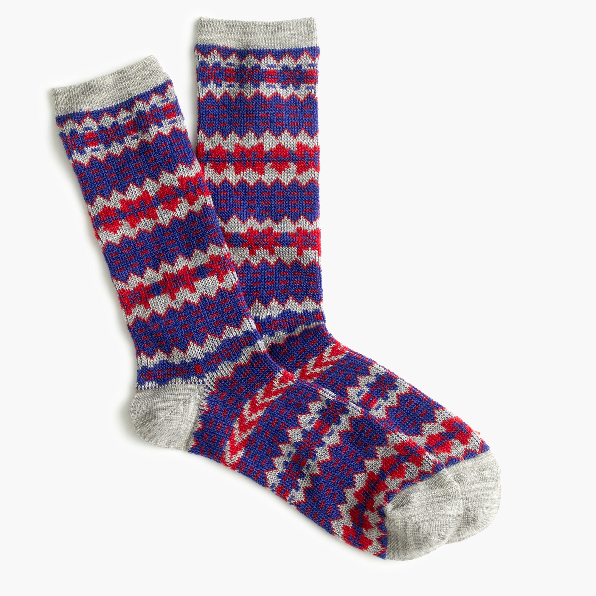 Trouser Socks In Fair Isle Women's Socks J.Crew