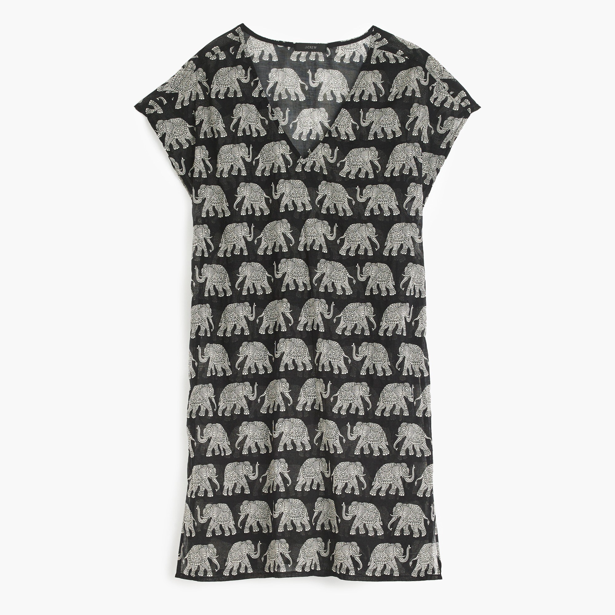 J.Crew Cotton Coverup In Elephant Print