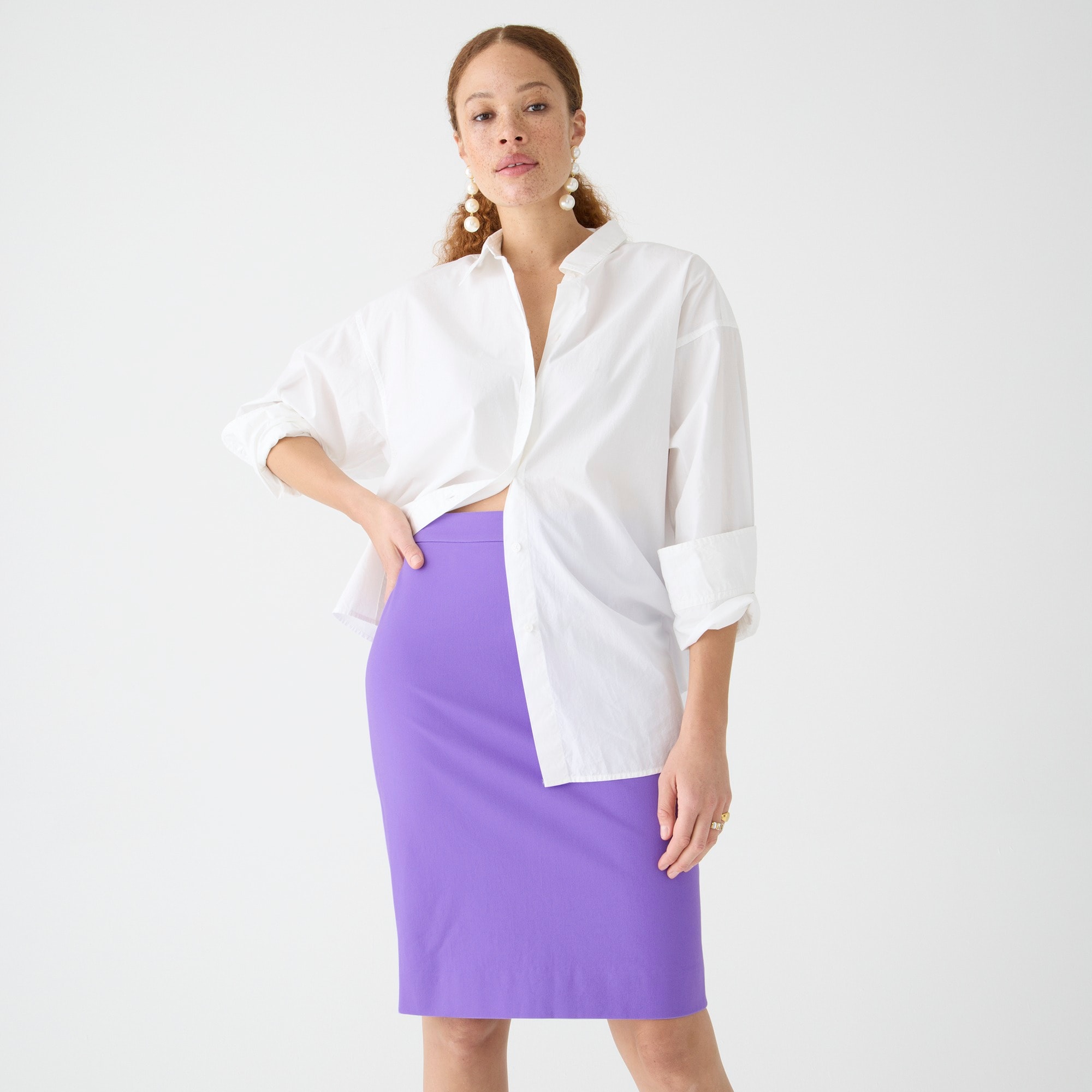 J.Crew: No. 2 Pencil® Skirt In Bi-stretch Cotton For Women