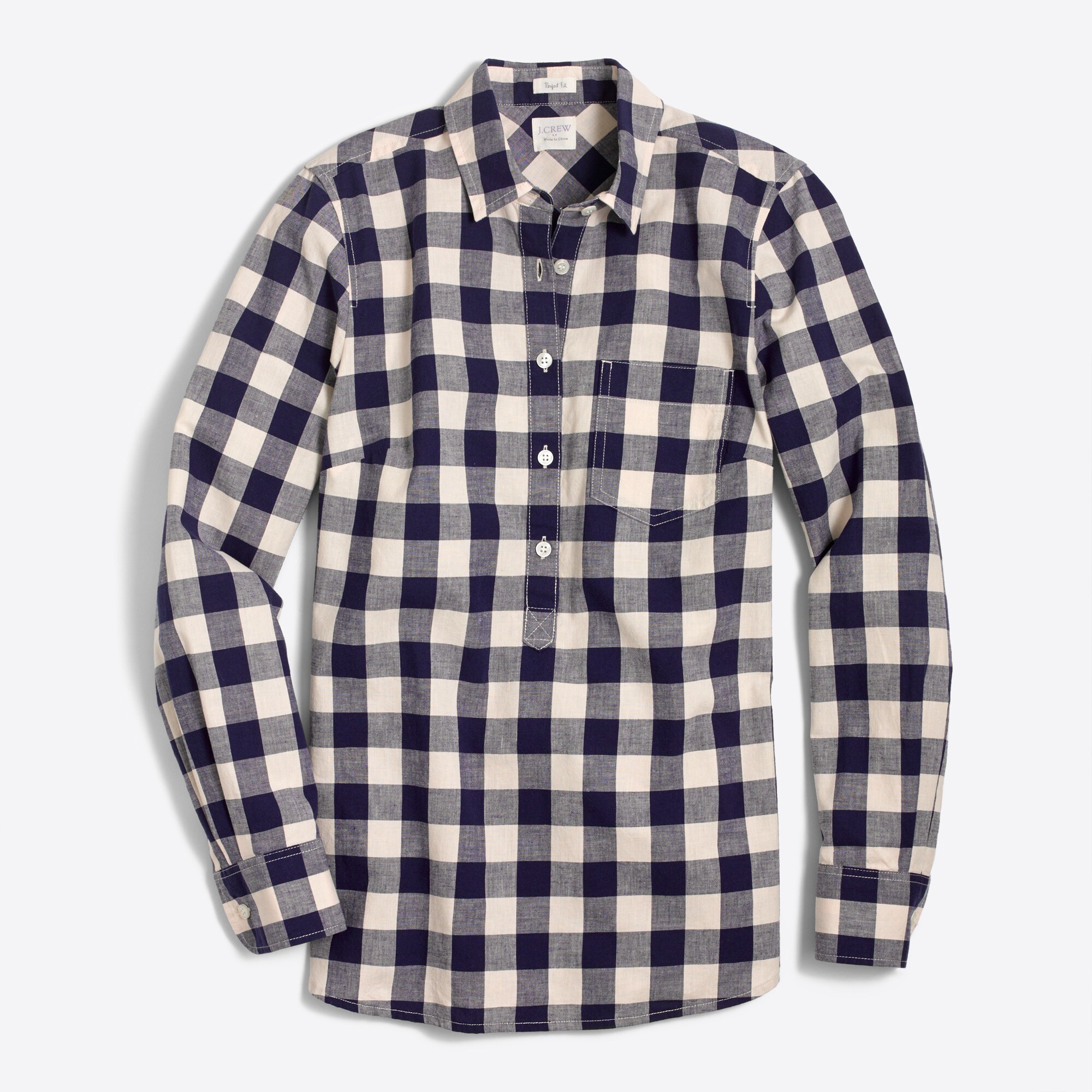 Gingham homespun shirt in perfect fit