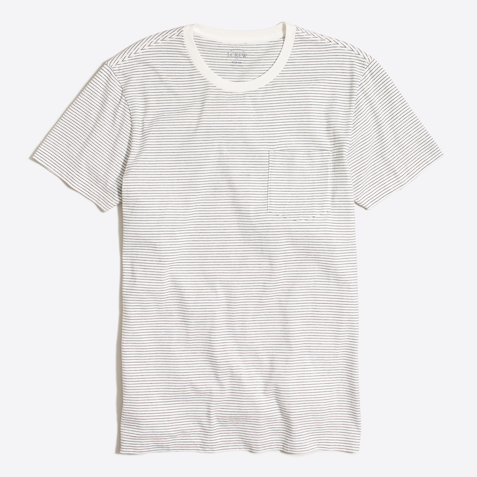 Broken-in striped pocket tee