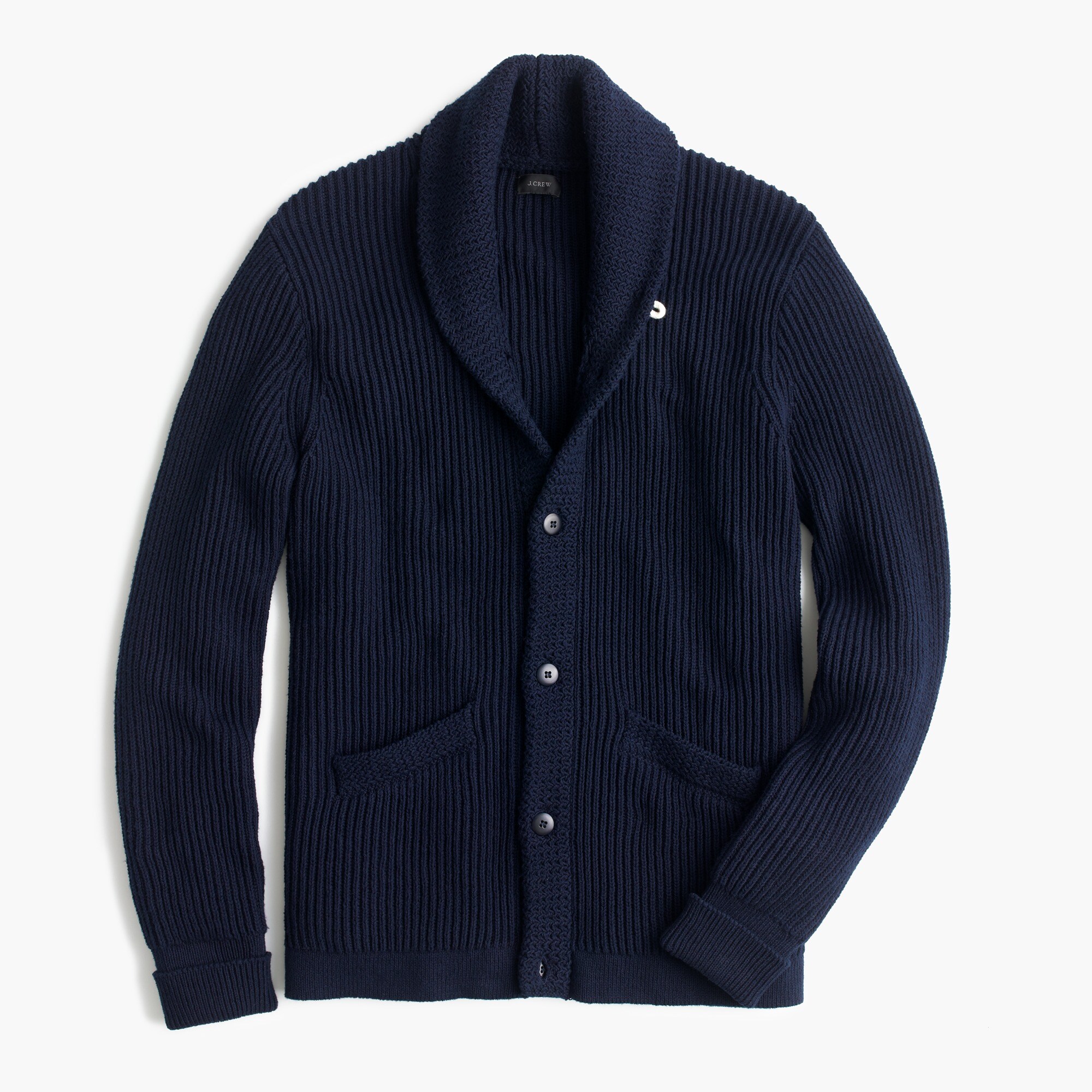 mens cotton shawl collar sweater