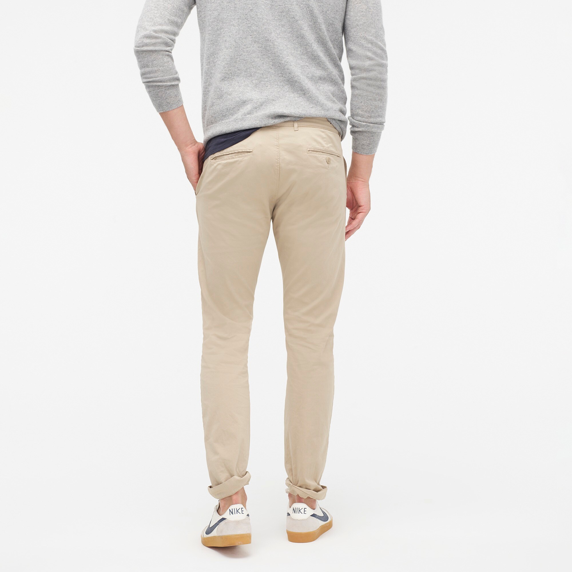 slim garment dyed stretch chino