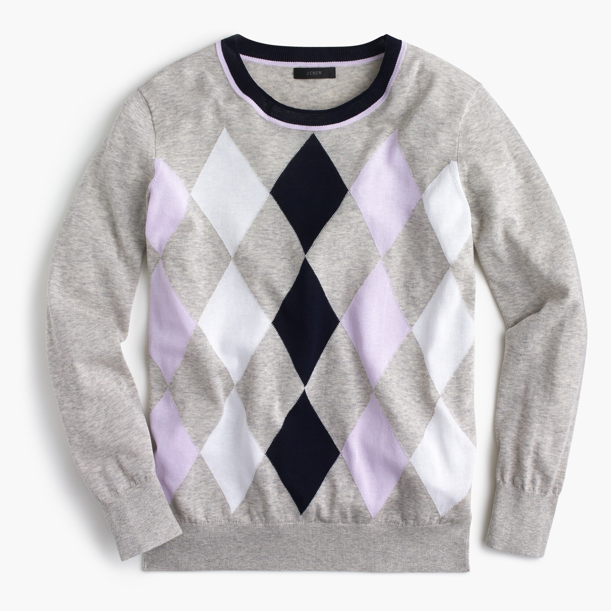 Argyle sweater in summerweight cotton