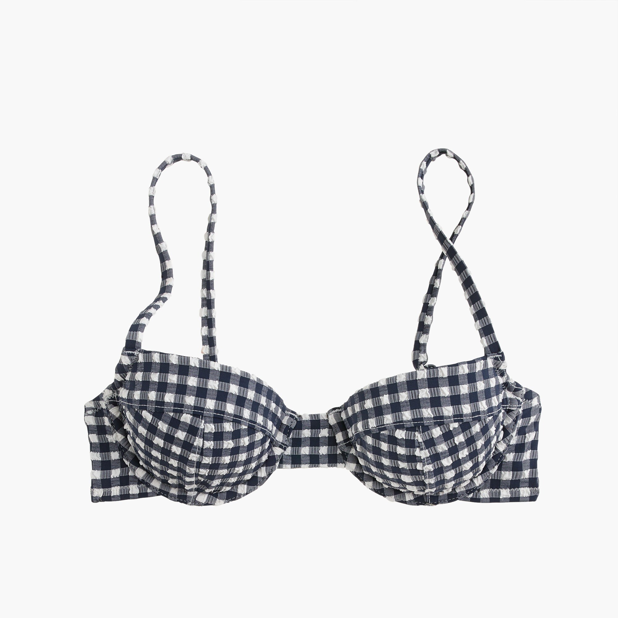 Gingham underwire bikini top