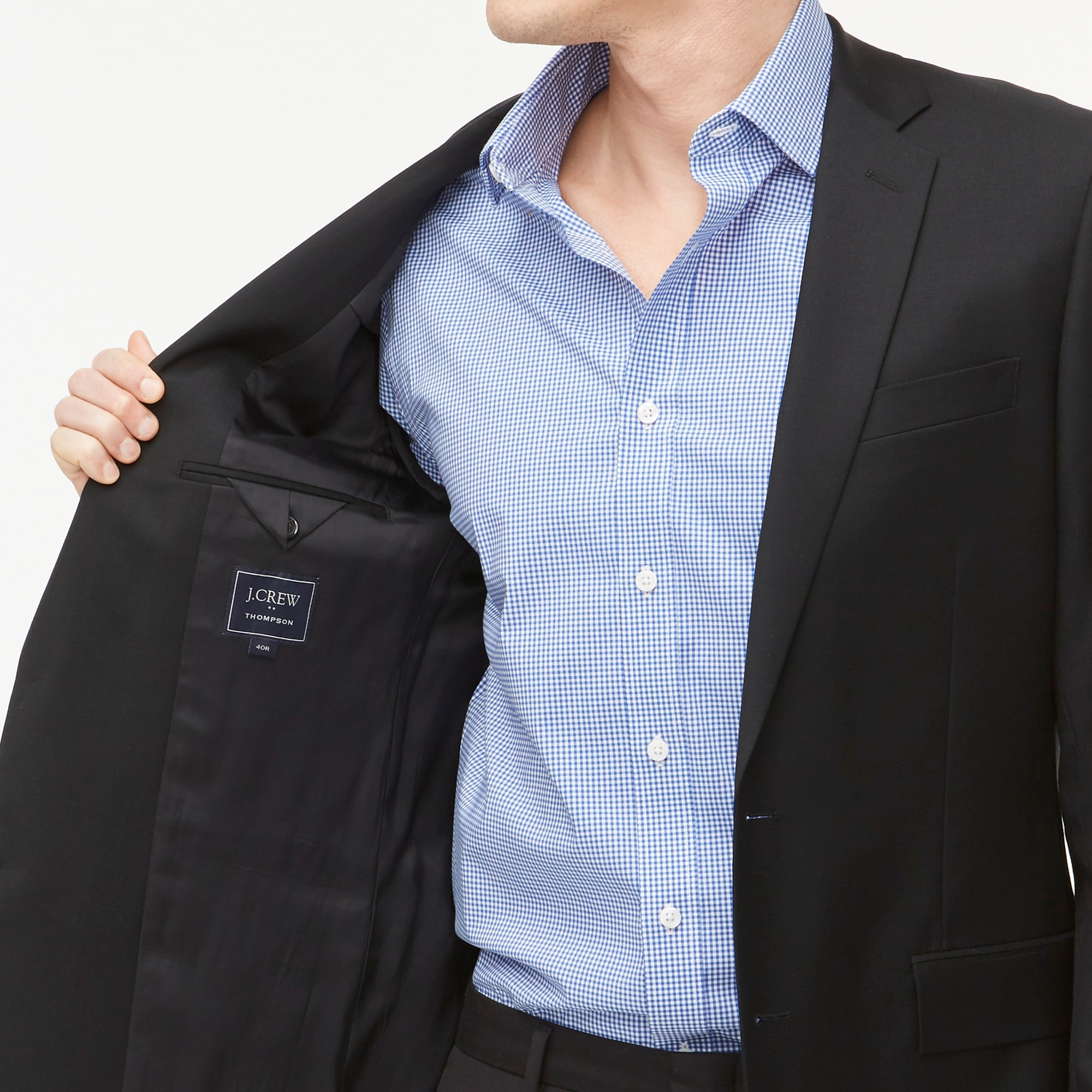 Slim-fit Thompson worsted wool suit jacket
