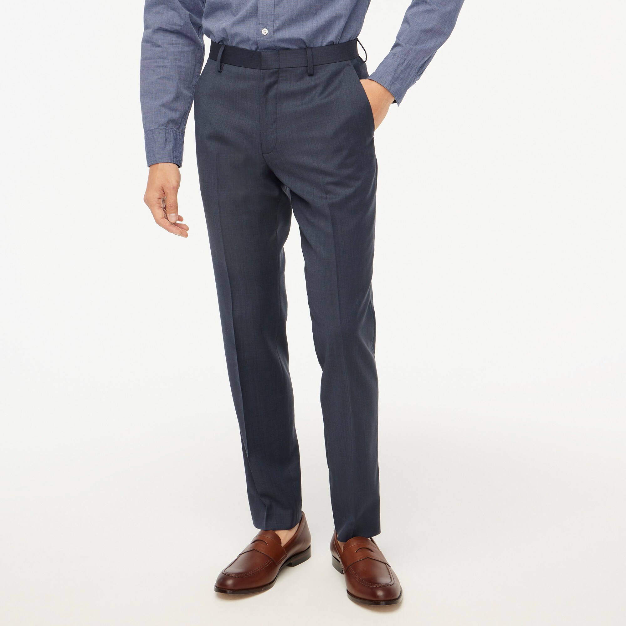 factory: slim thompson suit pant in worsted wool for men