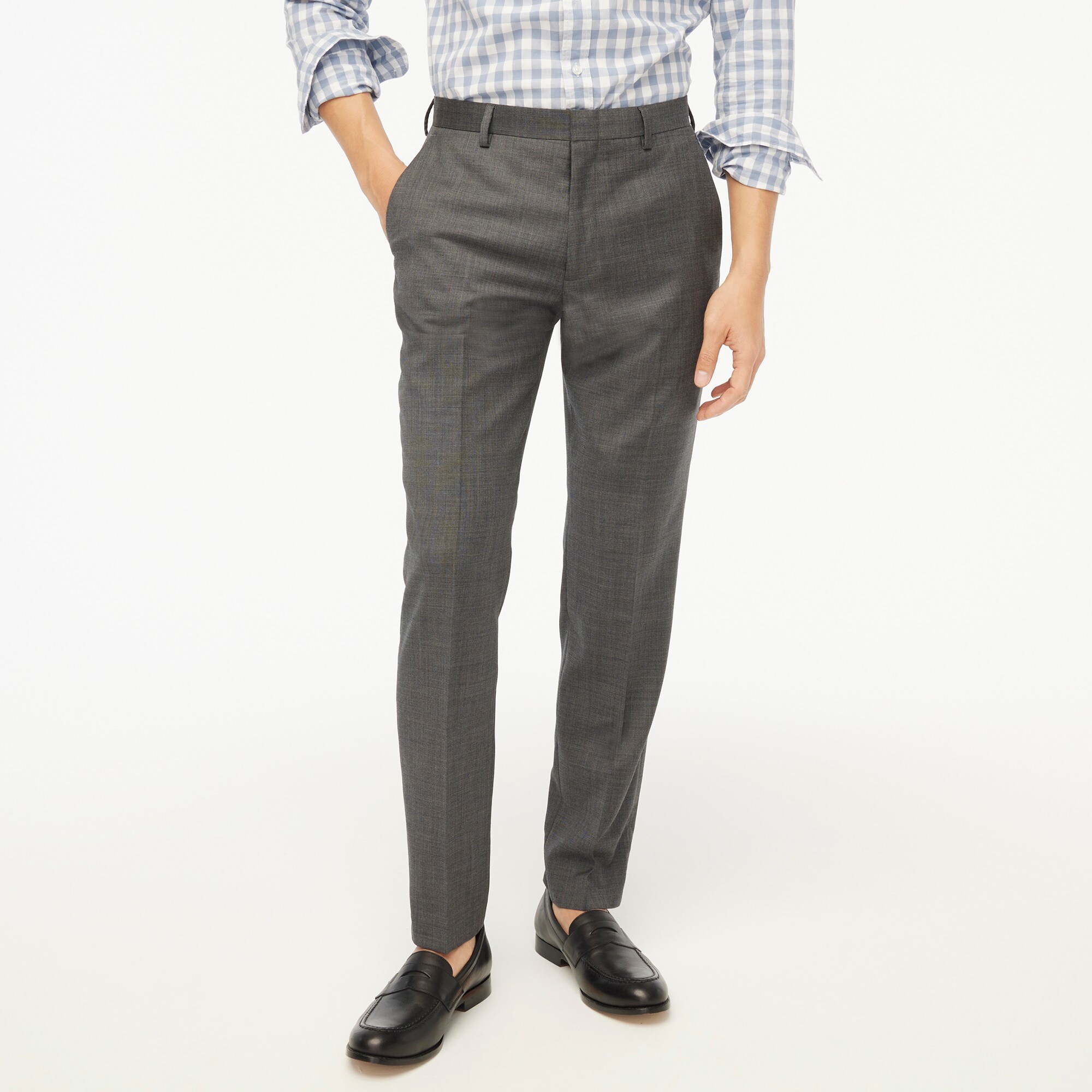 factory: slim thompson suit pant in worsted wool for men