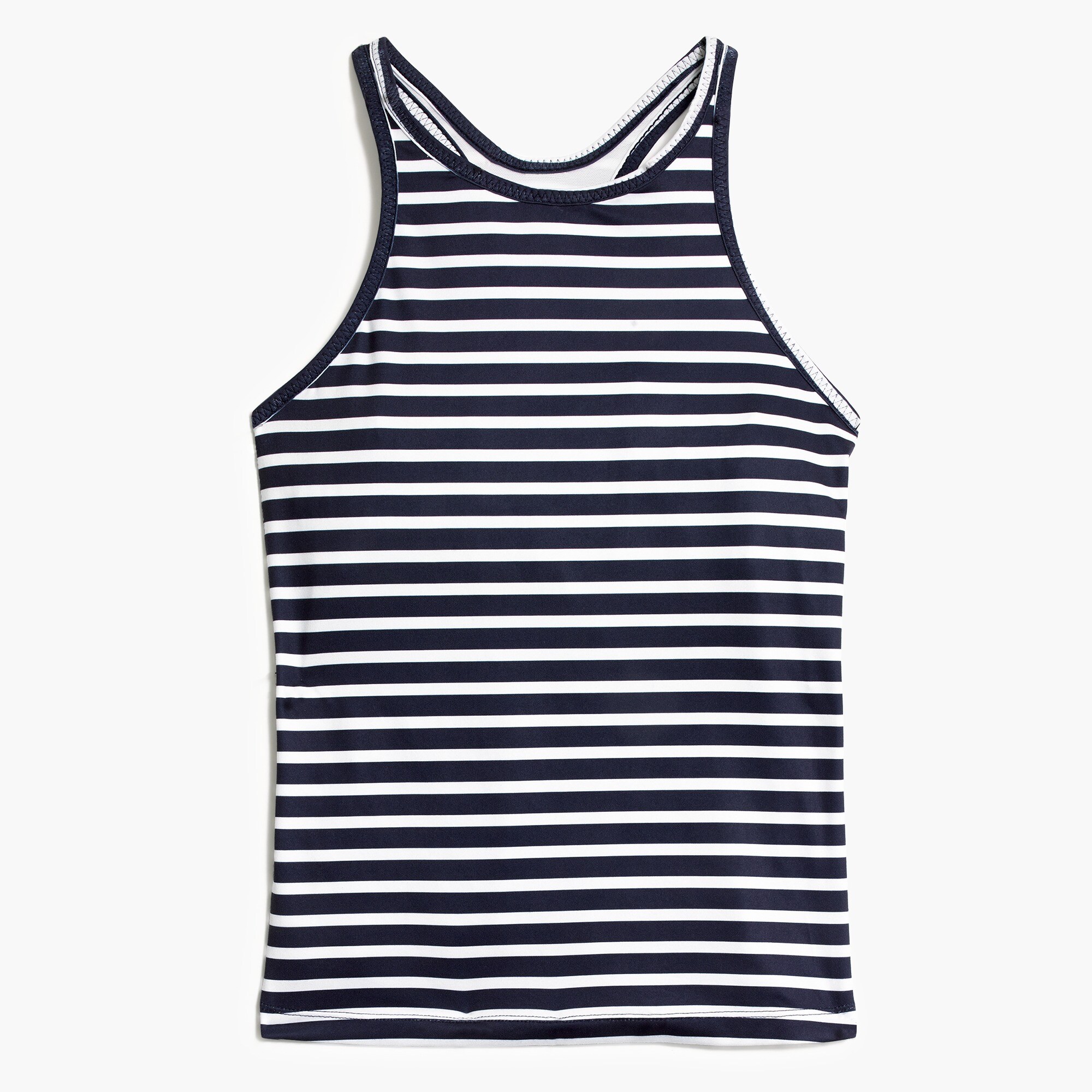 new balance® for j.crew striped racerback tank top with built-in sports bra for women