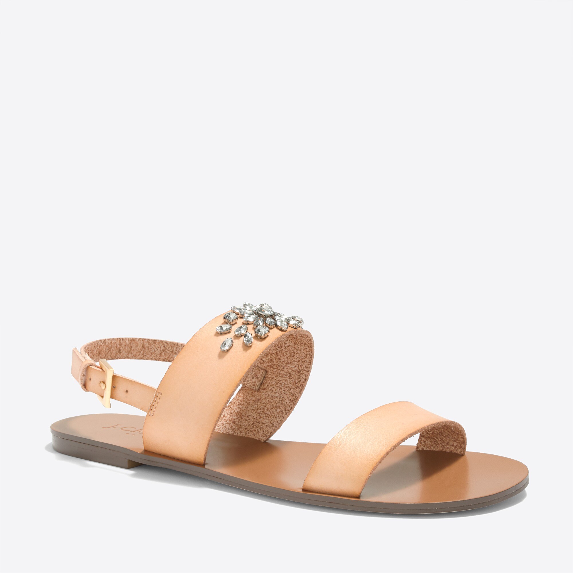 factory: embellished slingback sandals for women, right side, view zoomed