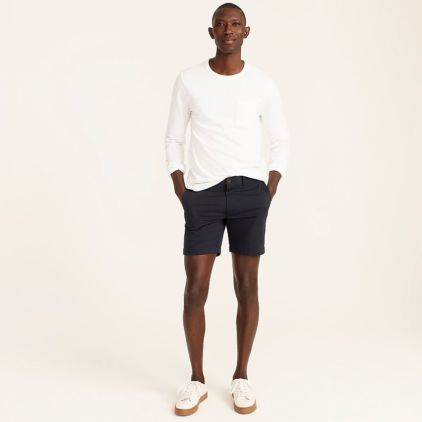j.crew: 7" stretch chino short for men, right side, view zoomed