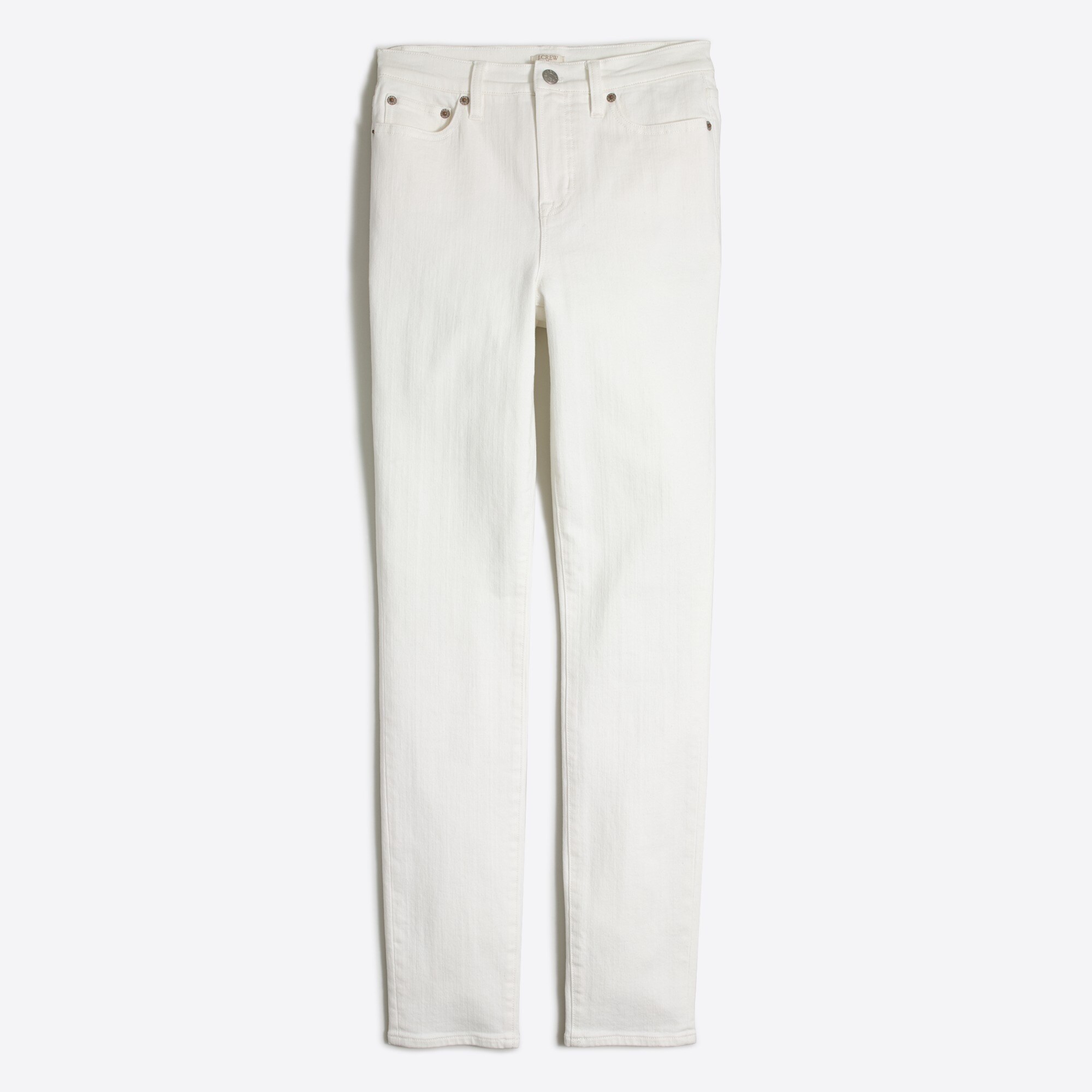 10" highest-rise skinny jean in white denim for women