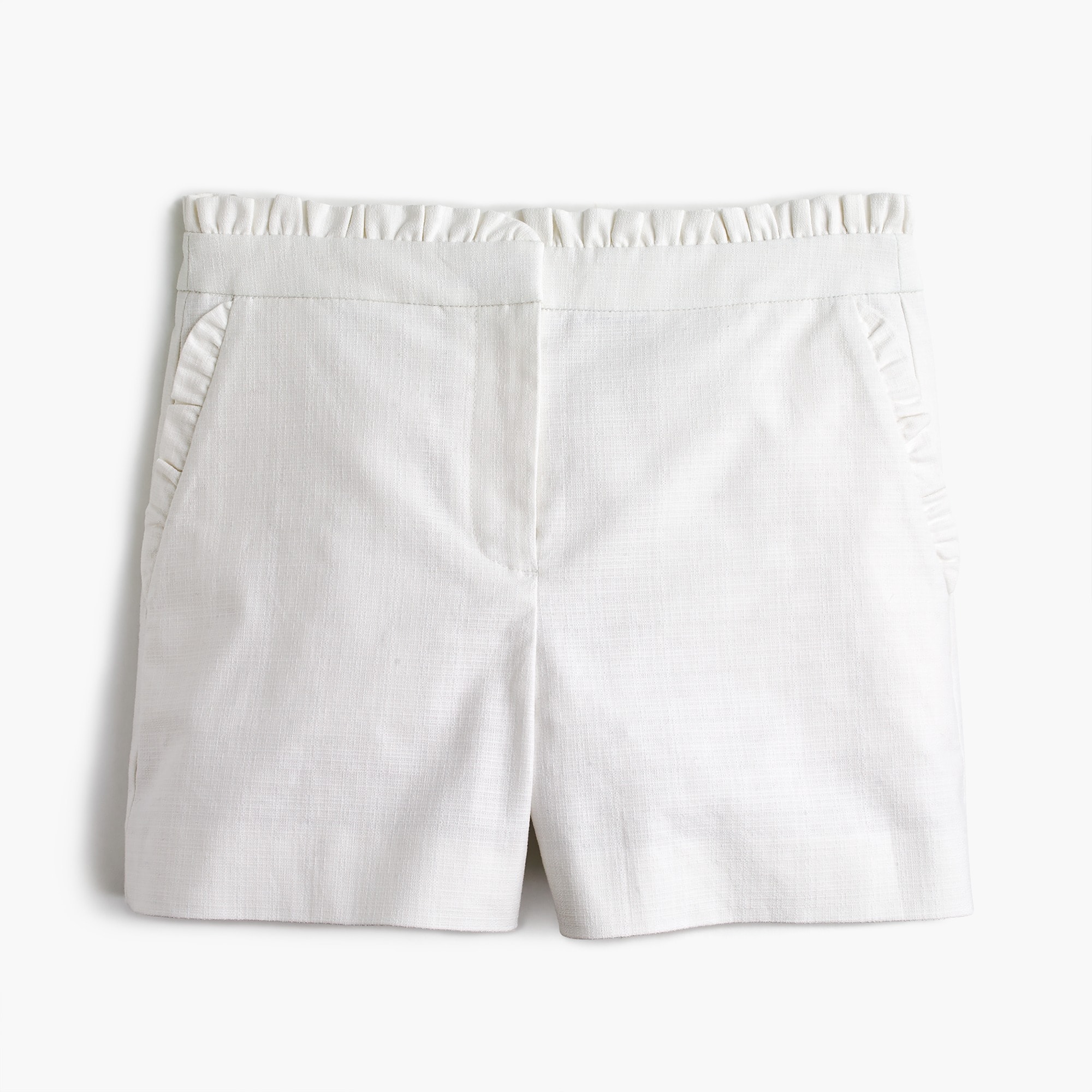Ruffled short Women solid J.Crew