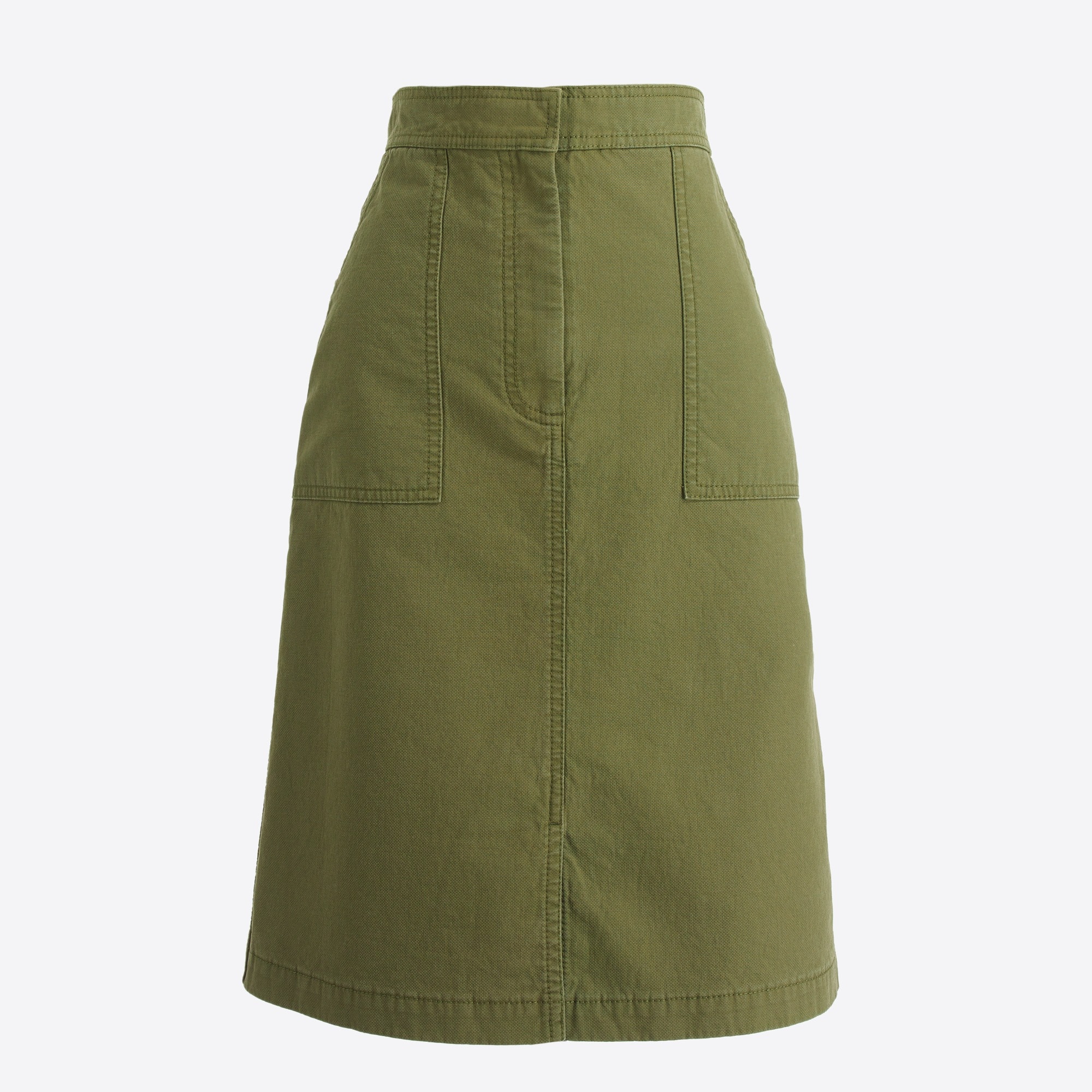 Factory: Cotton A-line Skirt With Pockets For Women