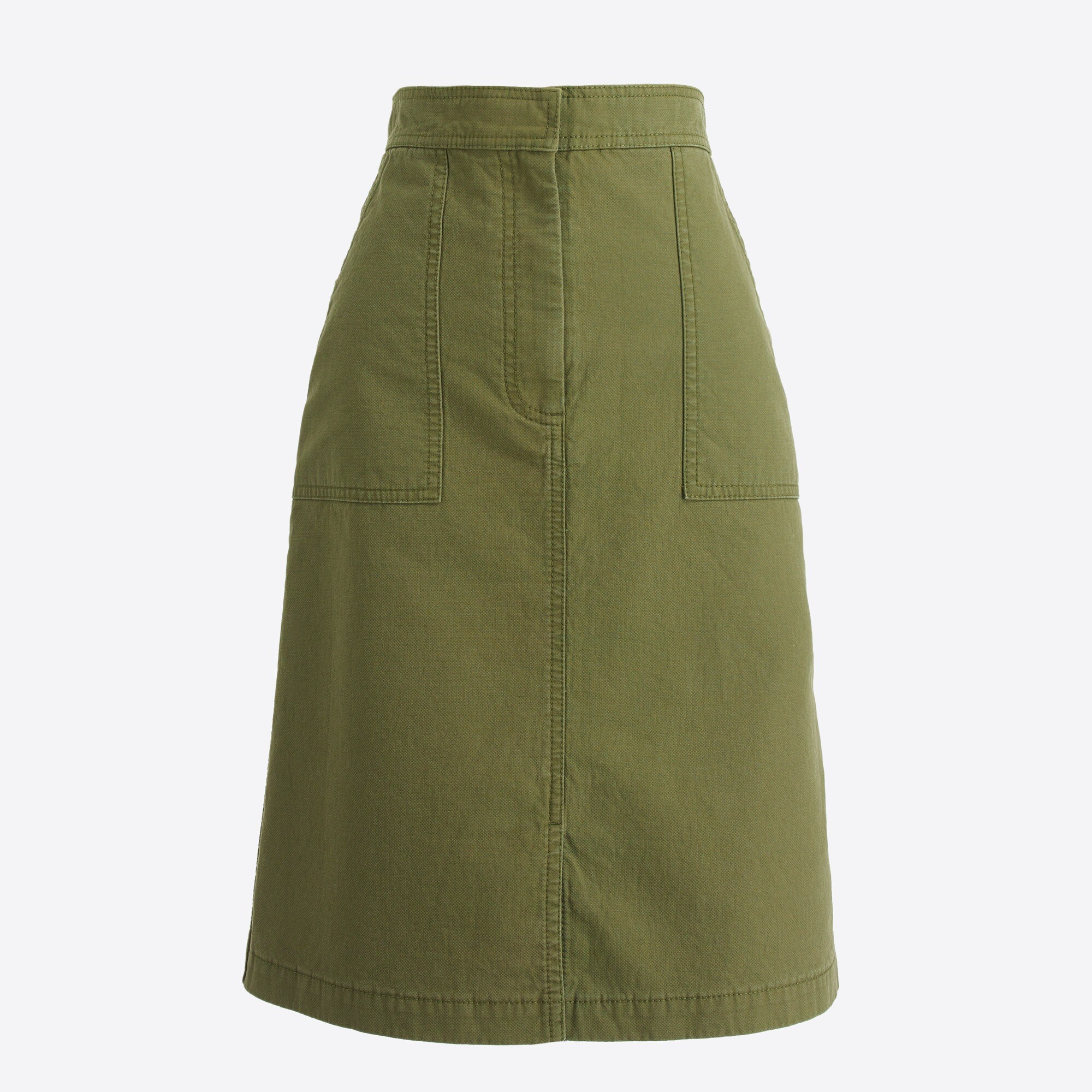 A line skirt with pockets cotton shop