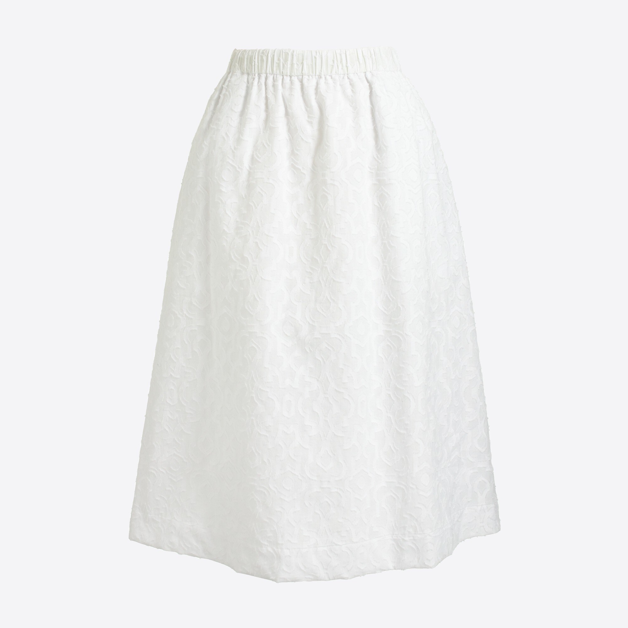 Cotton A-line midi skirt