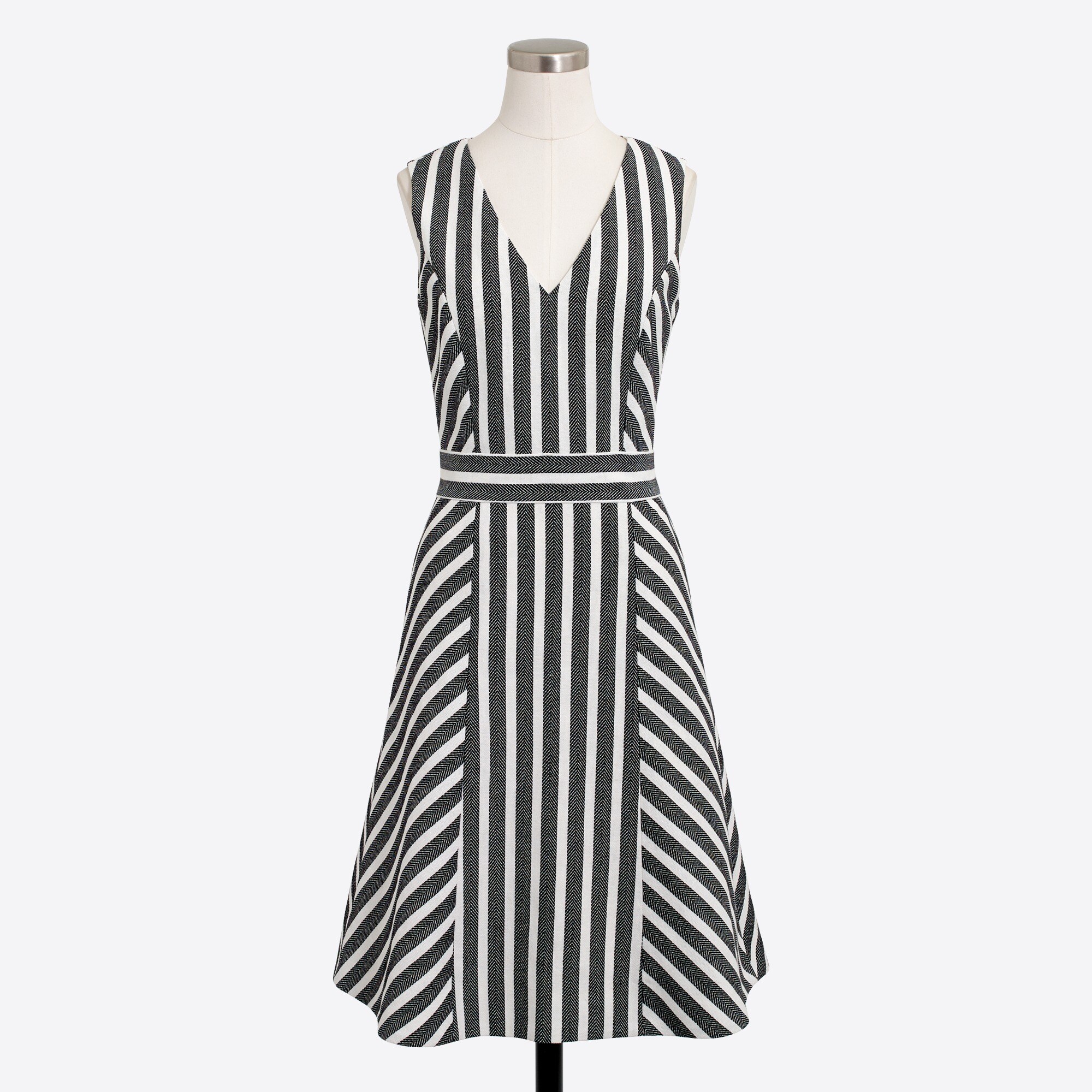 Striped herringbone dress