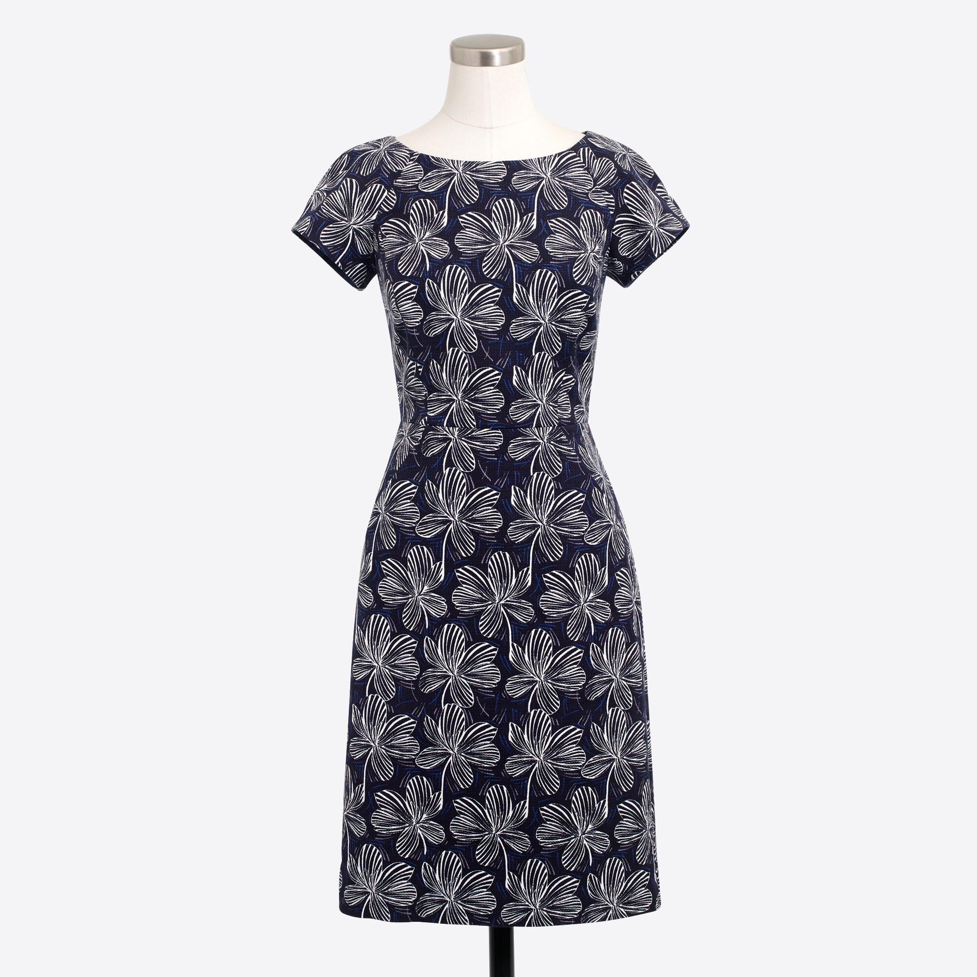 Printed basketweave dress