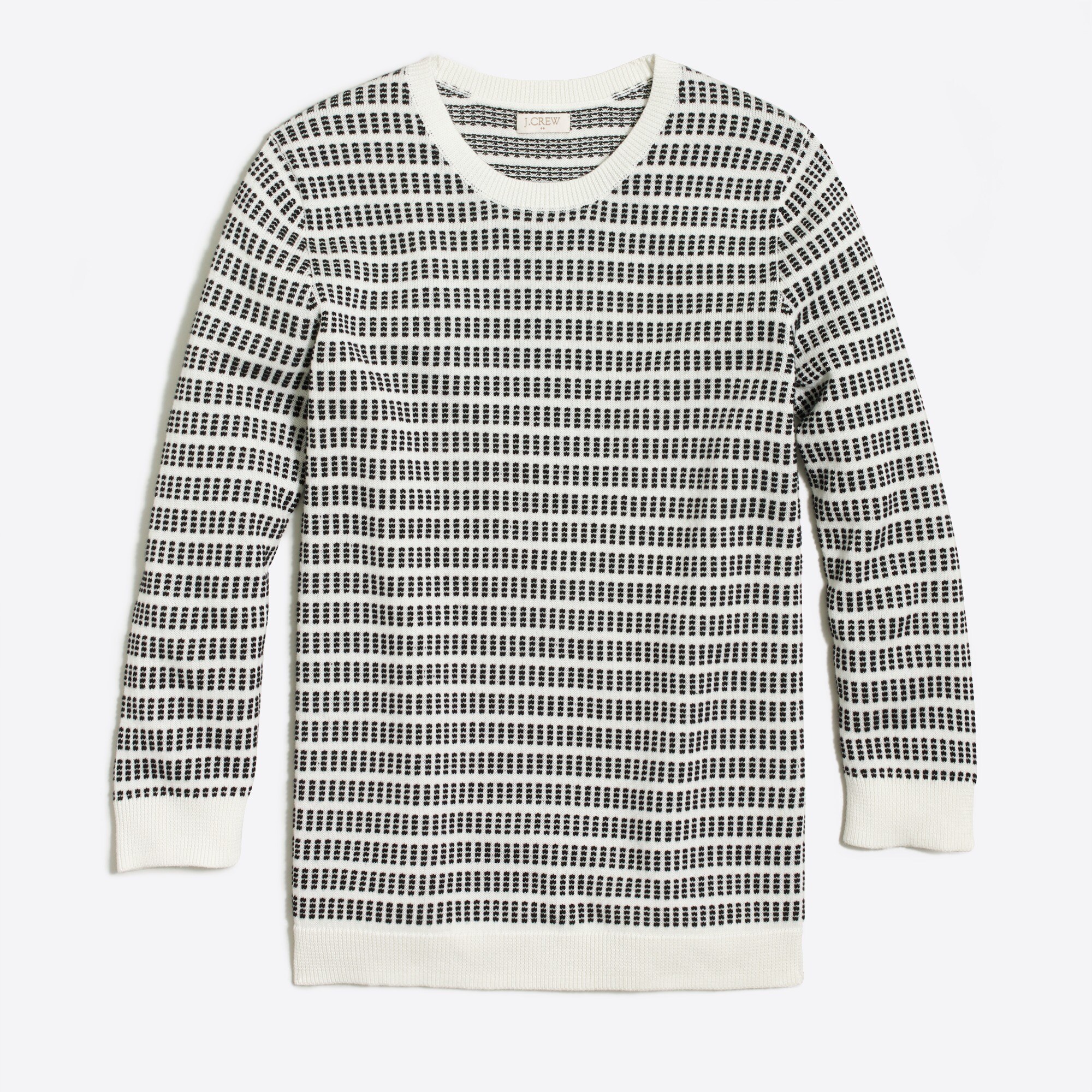 Dot-dash three-quarter sleeve sweater