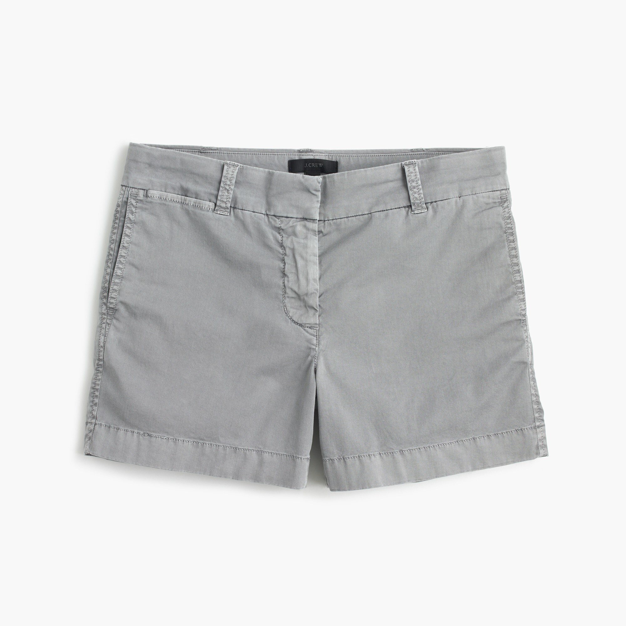 4" stretch chino short : women solid