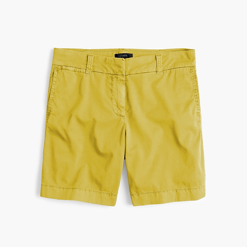 j.crew: 7" stretch chino short for women, right side, view zoomed