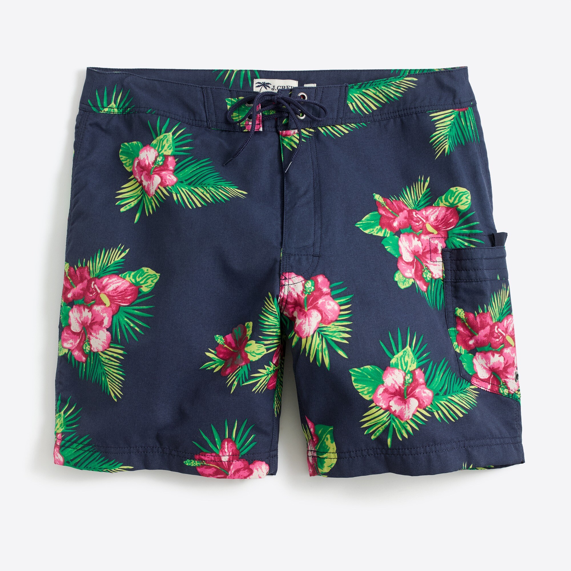 7" printed swim short for men