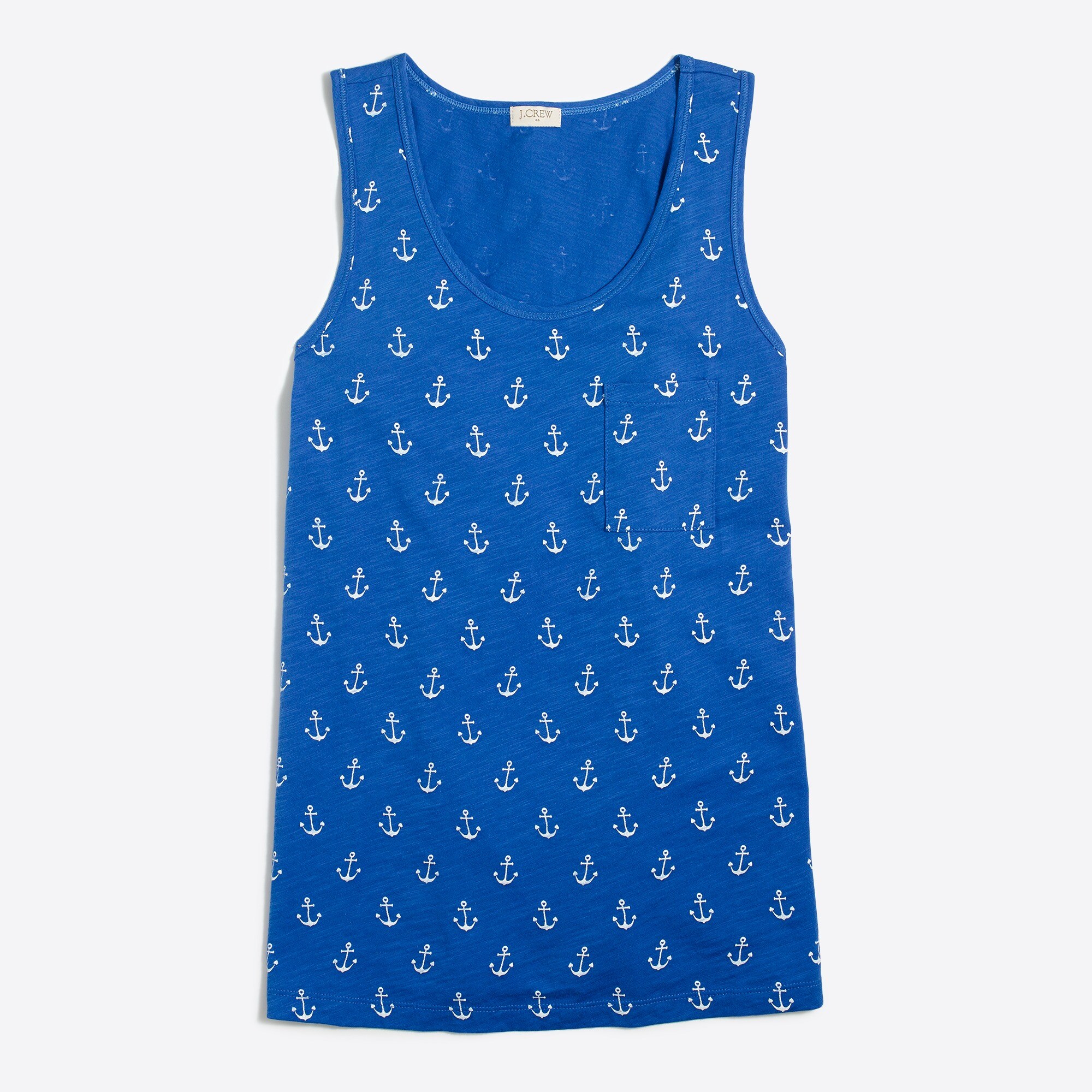 printed anchor tank top for women