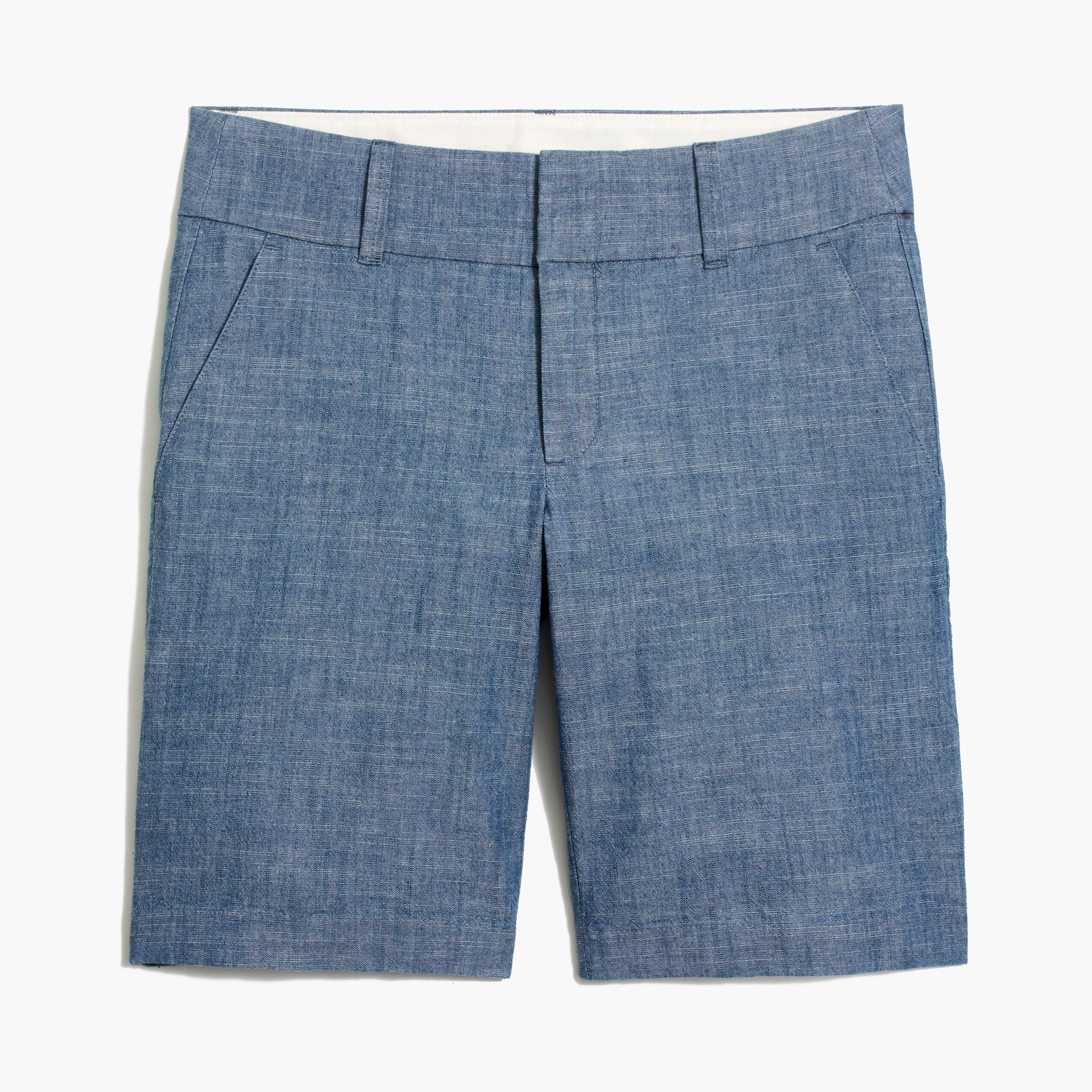 9" frankie bermuda chambray short for women