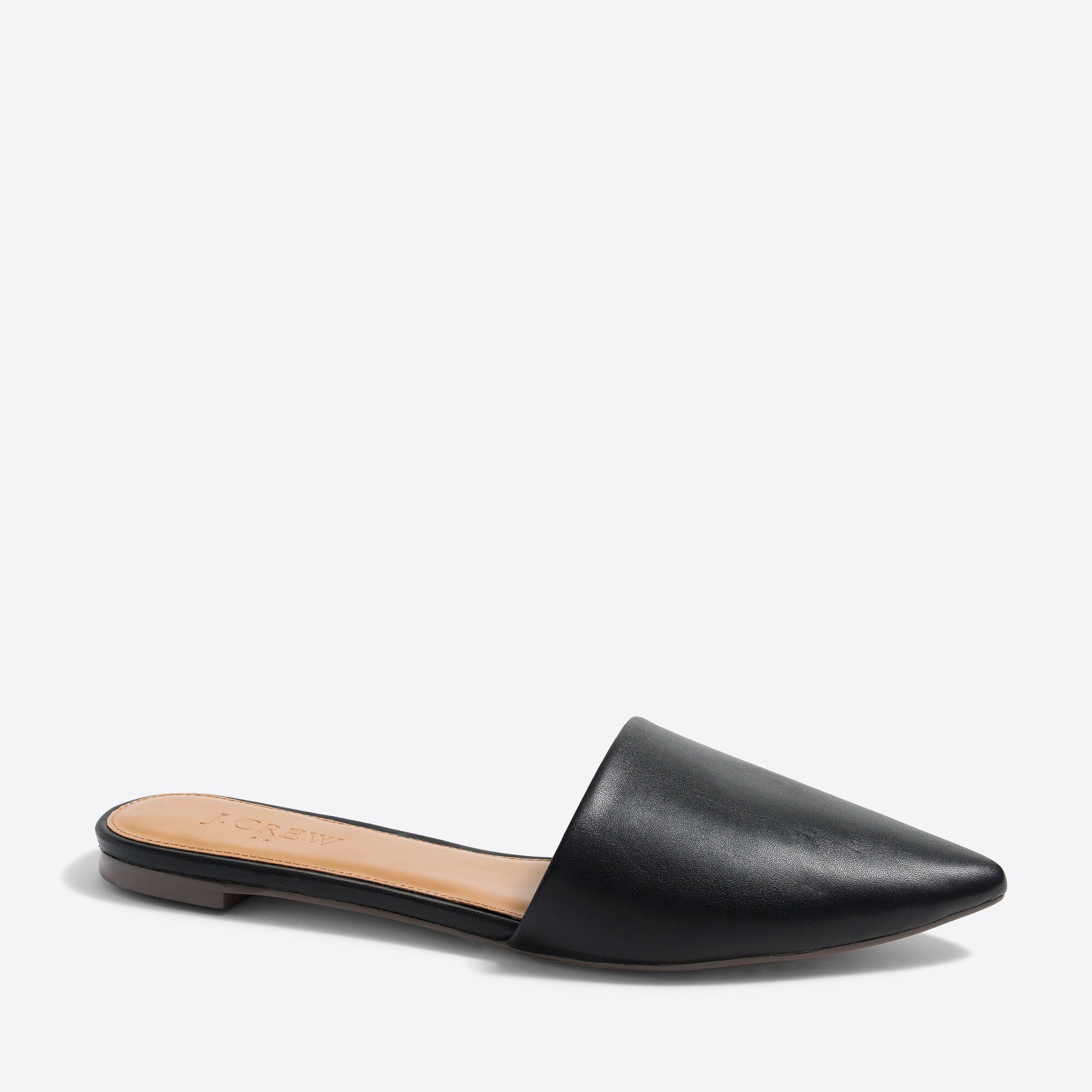 leather mule slides
