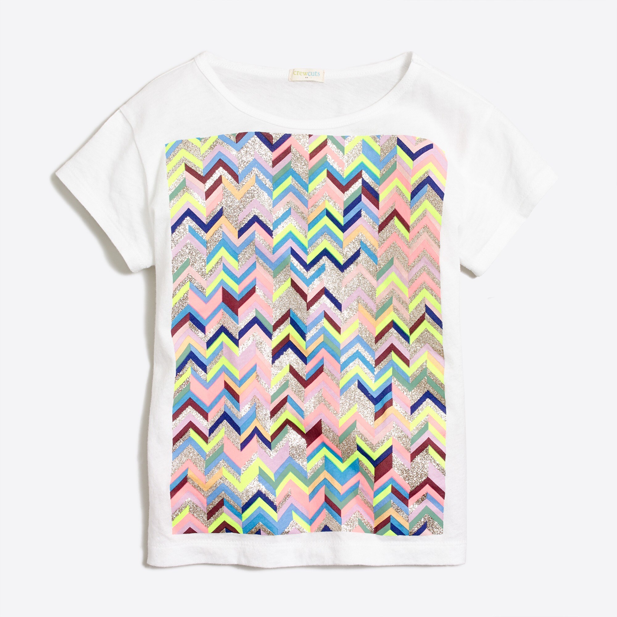 girls' rainbow chevron graphic tee for girls