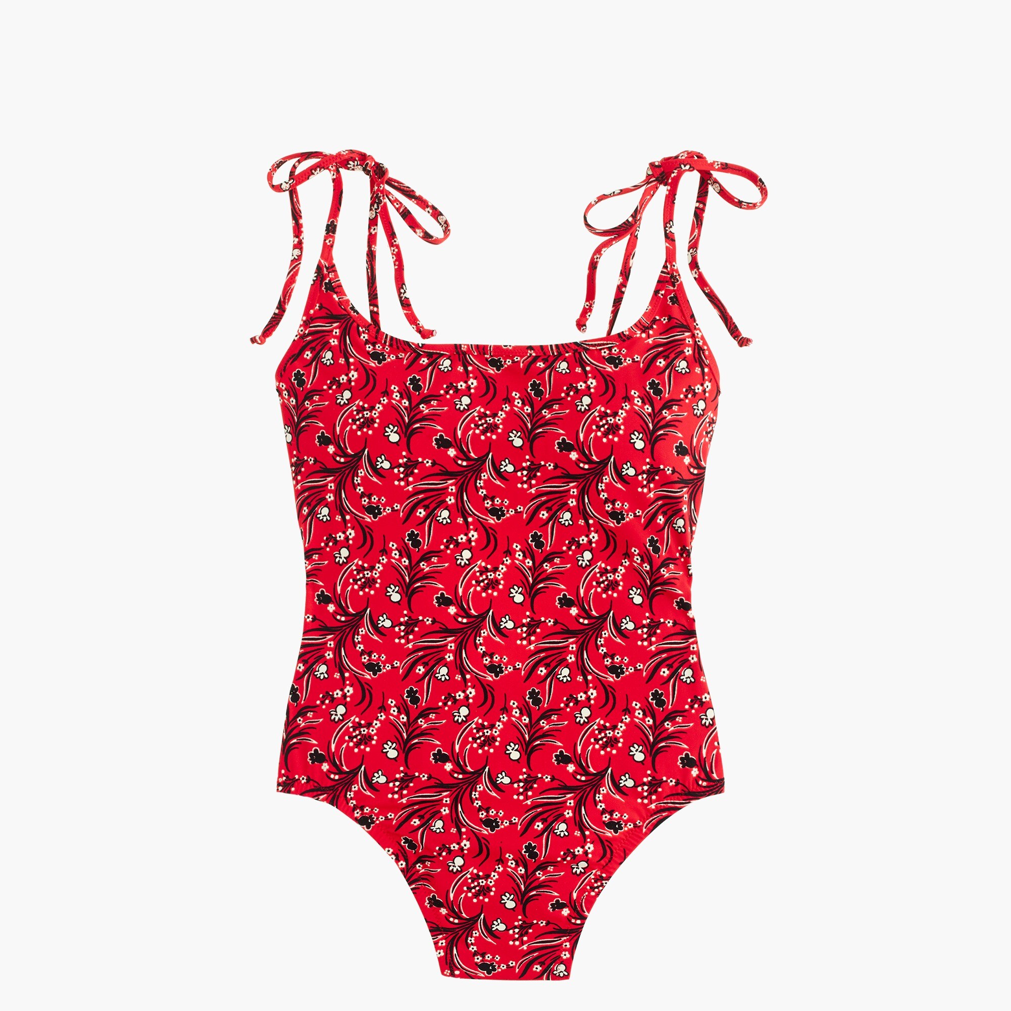 Long torso tieshoulder onepiece swimsuit in bandana print Women