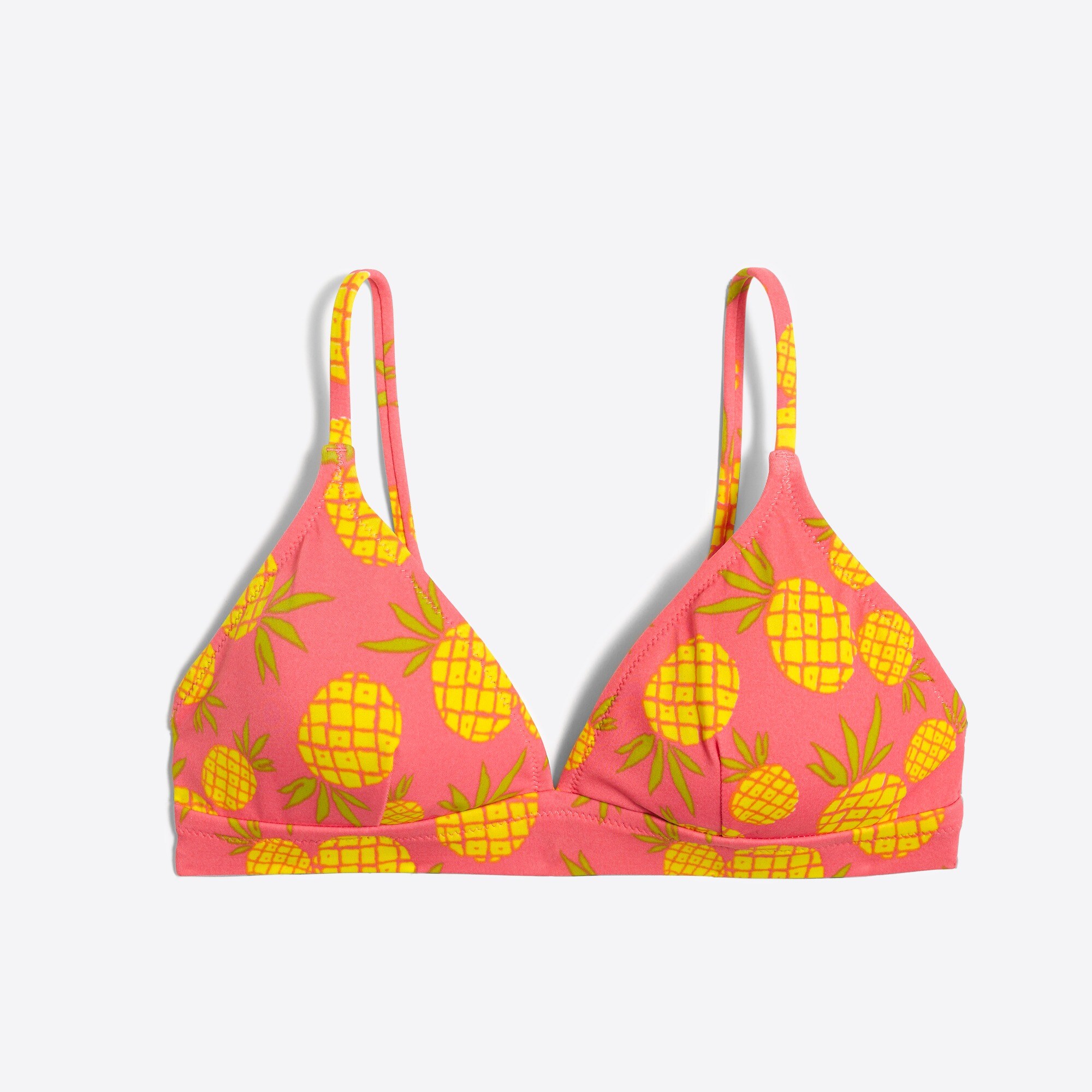 Pineapple triangle bikini top