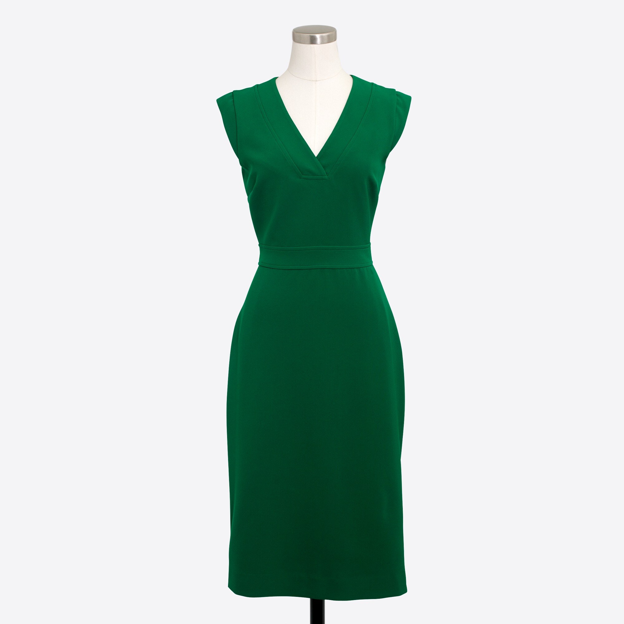 Drapey V-neck crepe dress